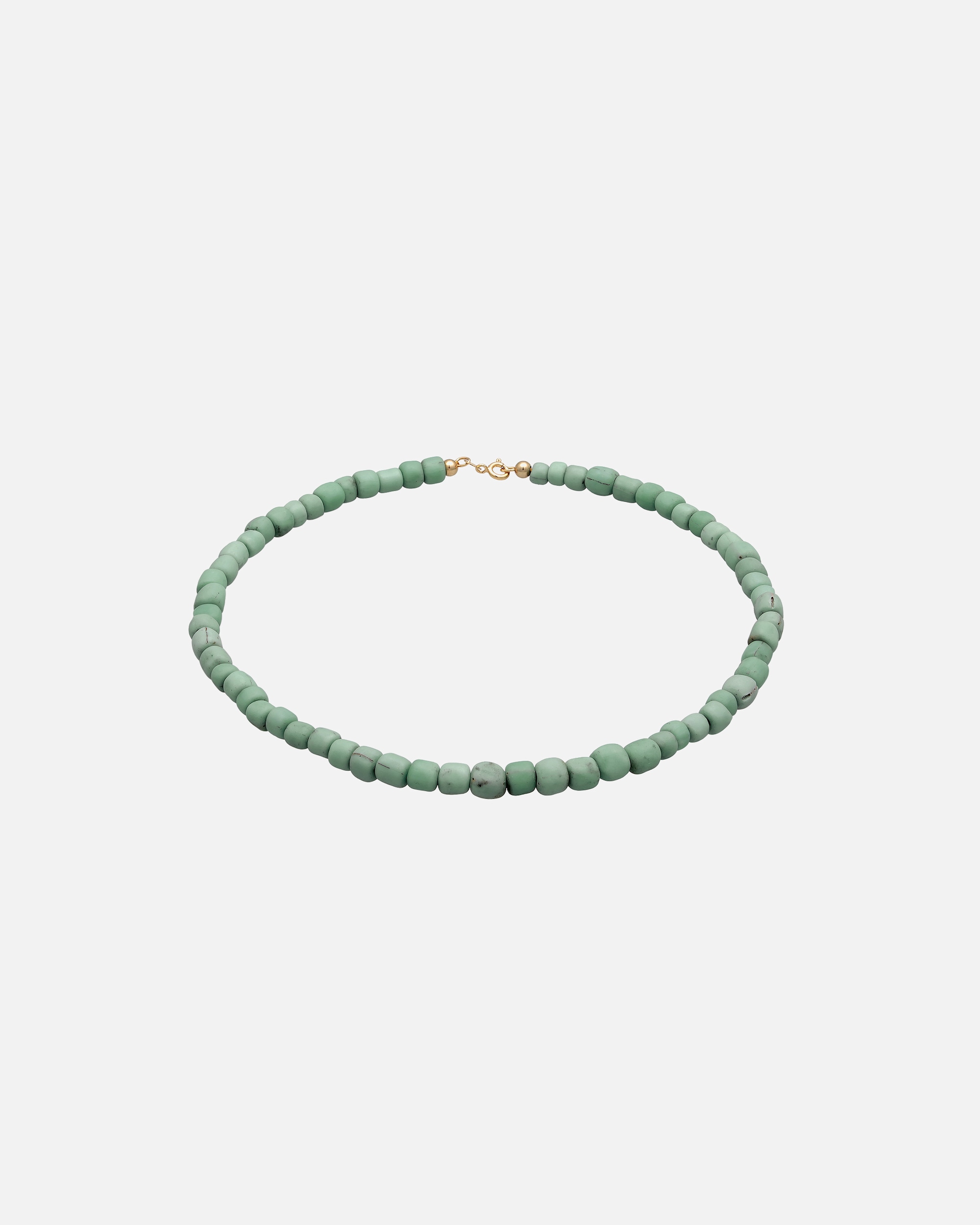 Naszyjnik dla Kobieta Elli Damski choker Trend Basic ze szklanymi koralikami w kolorze białym ze srebra próby 925 Sterling Silver Jasnoniebieski