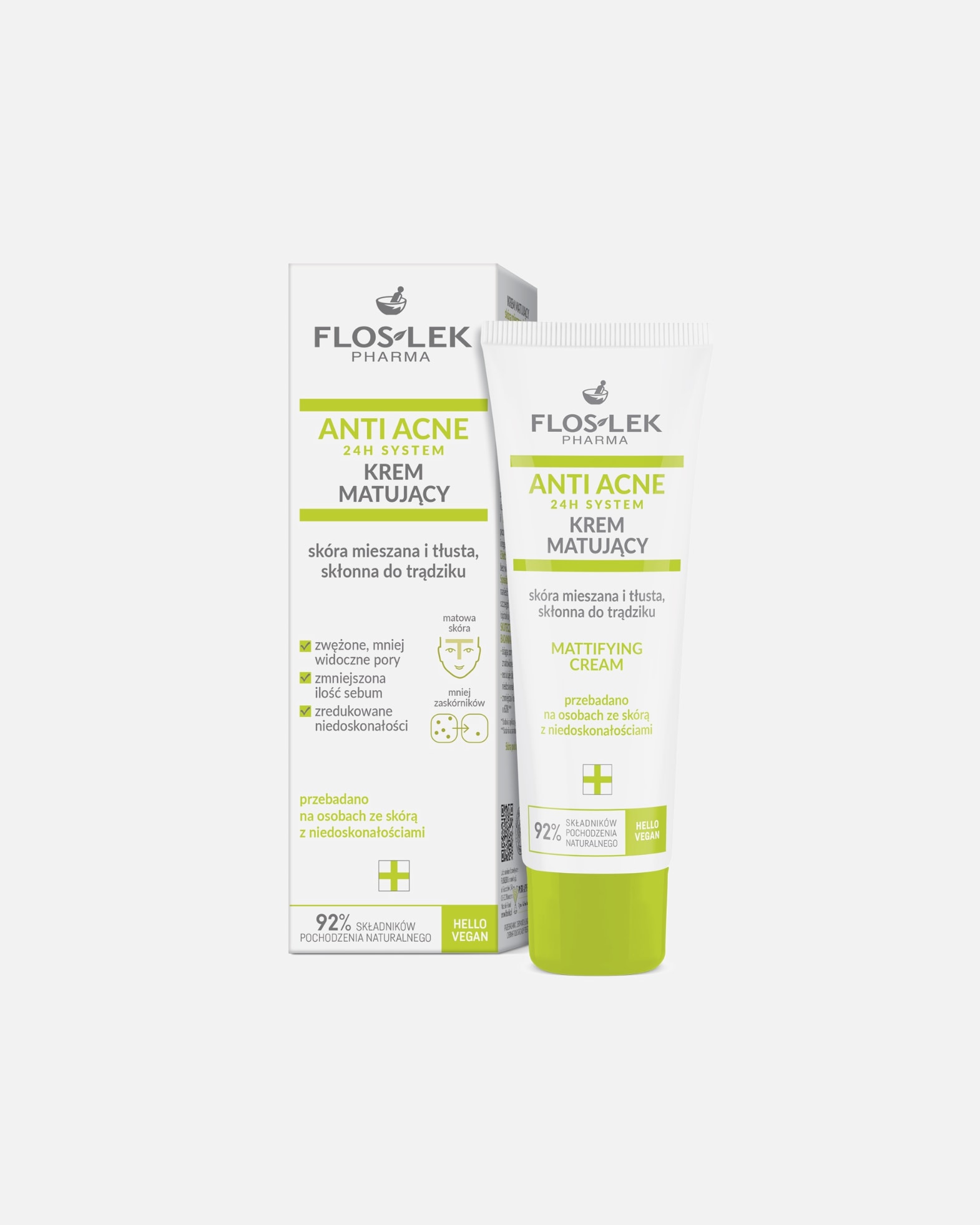 Krem do twarzy dla Kobieta Floslek Anti Acne 24h System 50 ml
