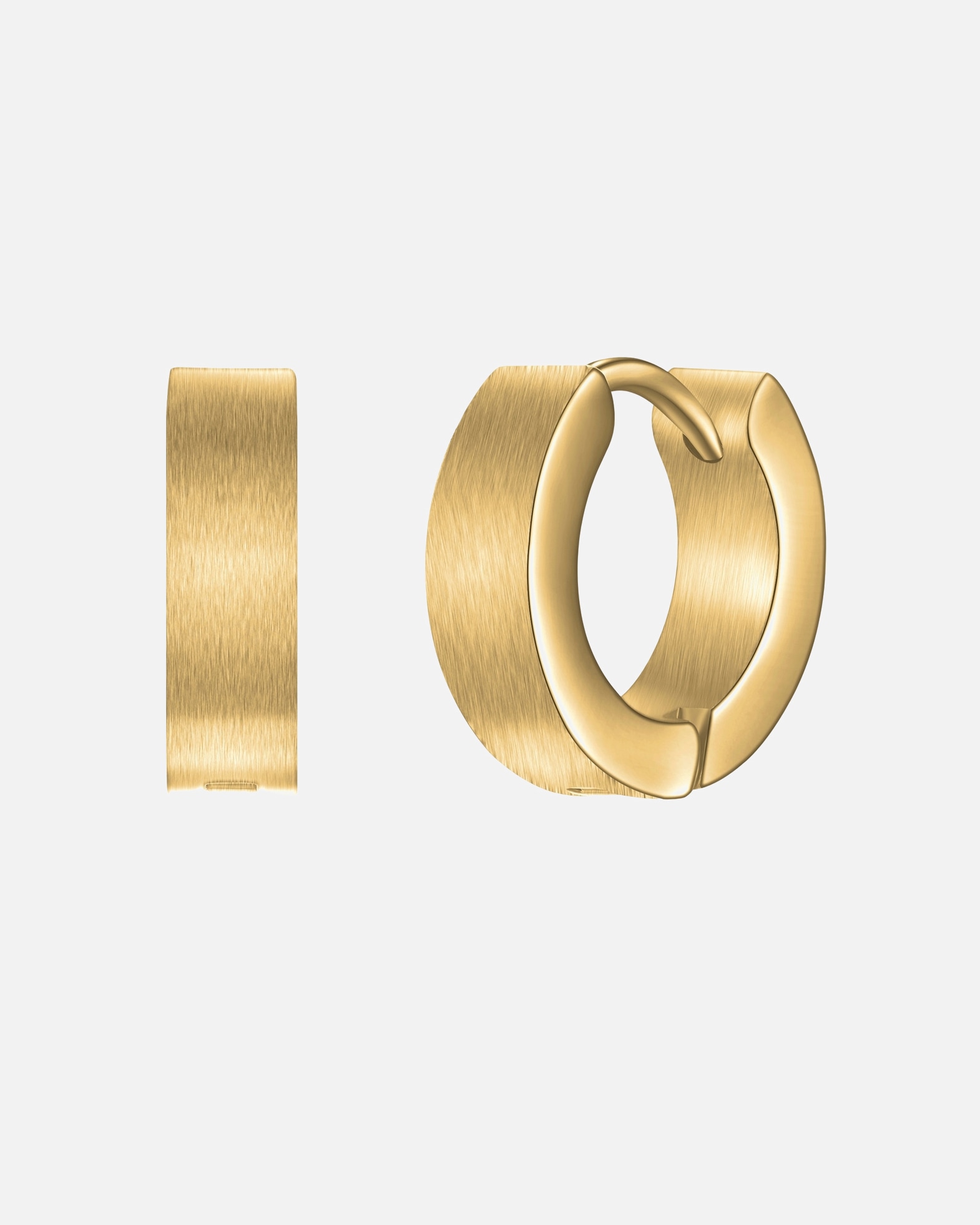 Obrączki dla Mężczyzna Kolczyki Stal nierdzewna Żółte złoto 12,7 mm