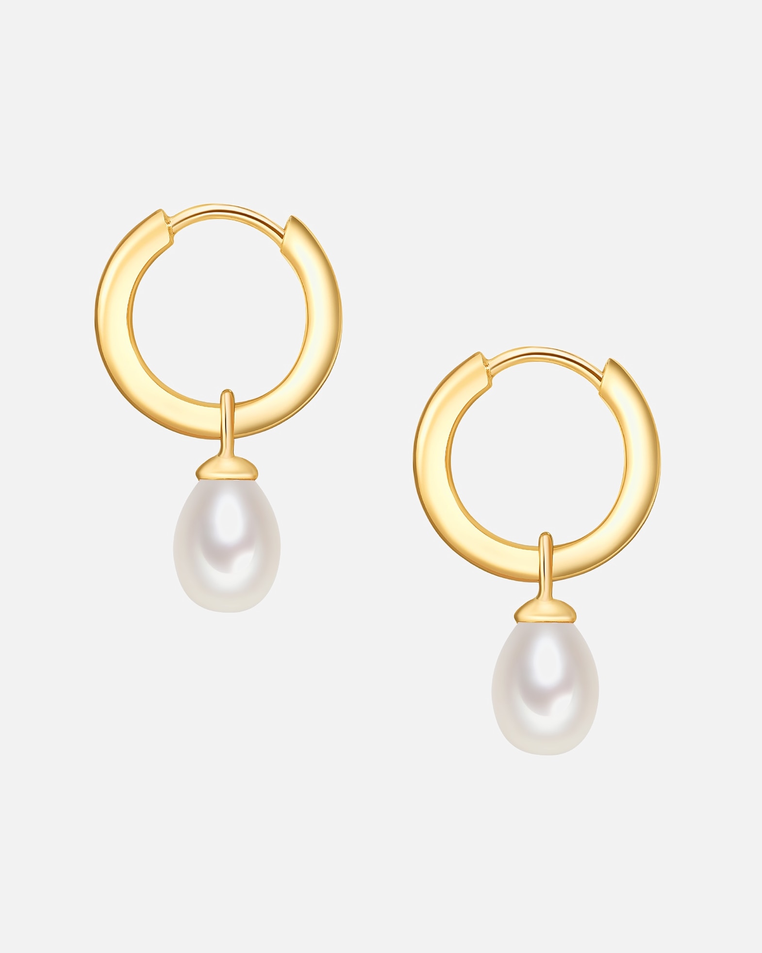 Obrączki dla Kobieta Valero Pearls Kreole z perłą srebro wysokiej próby Perła hodowlana słodkowodna srebrny 26,2 mm