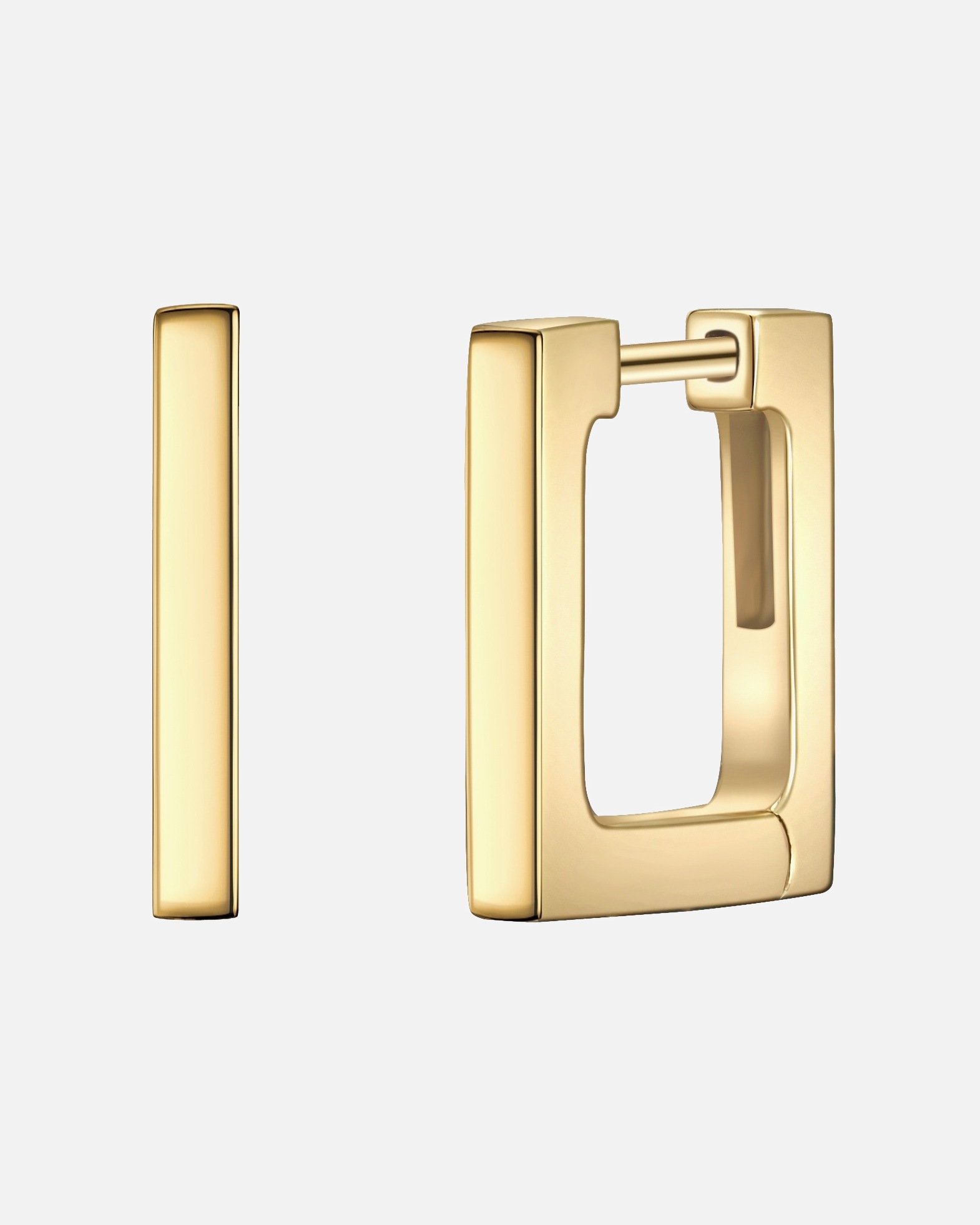 Obrączki dla Kobieta Kolczyki z Srebro wysokiej próby w Żółte złoto 14,9 mm