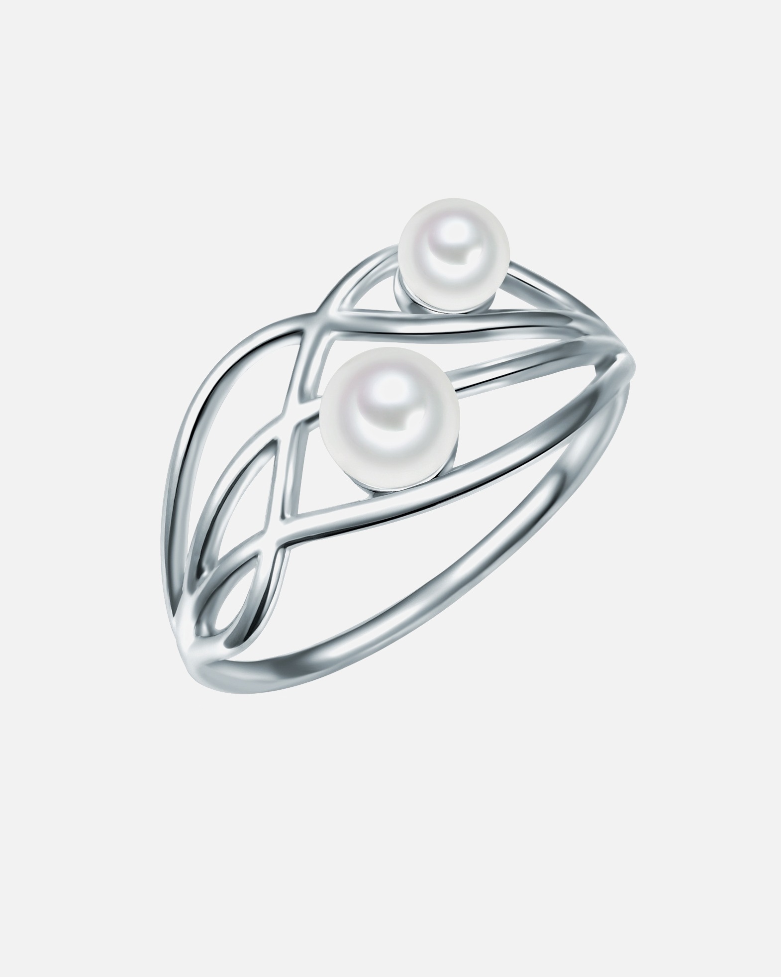 Pierścionek dla Kobieta Lulu & Jane Mosiadz Sztuczna perła 54