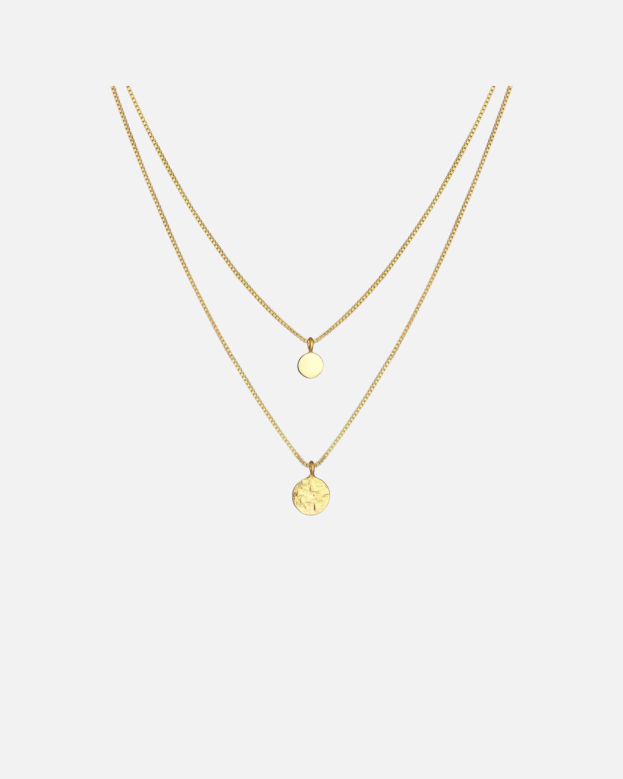 Naszyjnik dla Kobieta Elli Damska zawieszka płytkowa warstwowy Basic młotkowany ze srebra próby 925 Sterling Silver 45