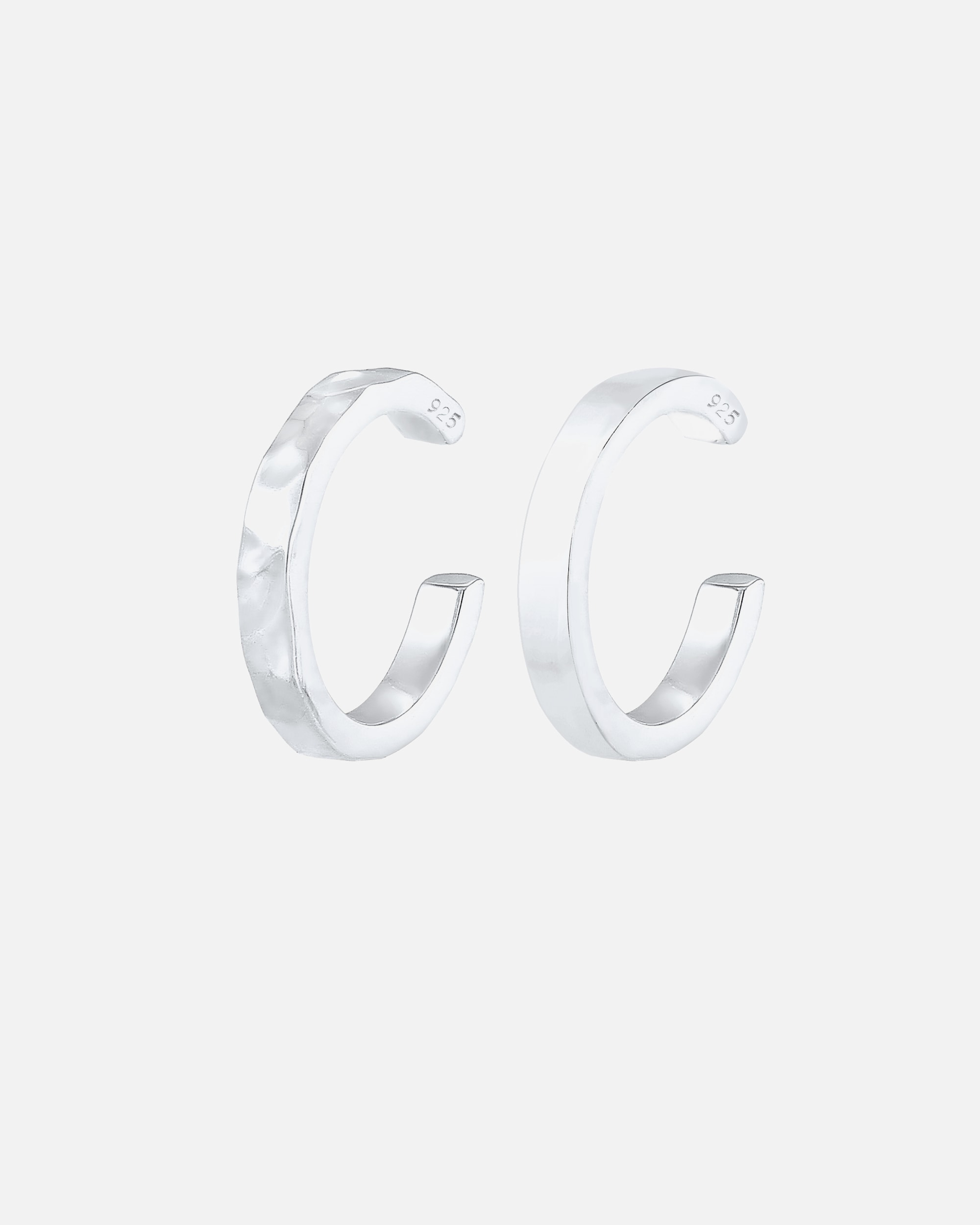 Ozdoba ucha dla Kobieta Elli Damskie zestaw nausznic 2 częściowy Organic Look Minimal Basic regulowany w srebrze 925 Sterling Silver silberfarben