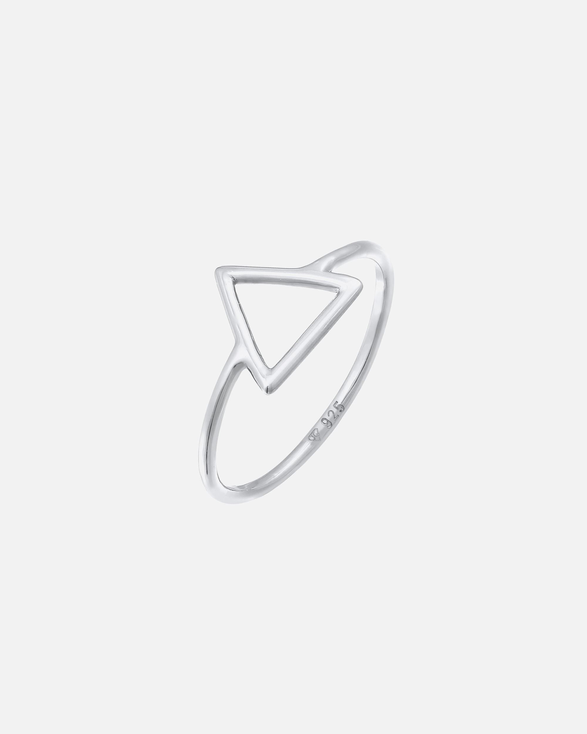 Pierścionek dla Kobieta Elli Damski trójkąt Geo Trend filigranowy w srebrze próby 925 Sterling Silver 52