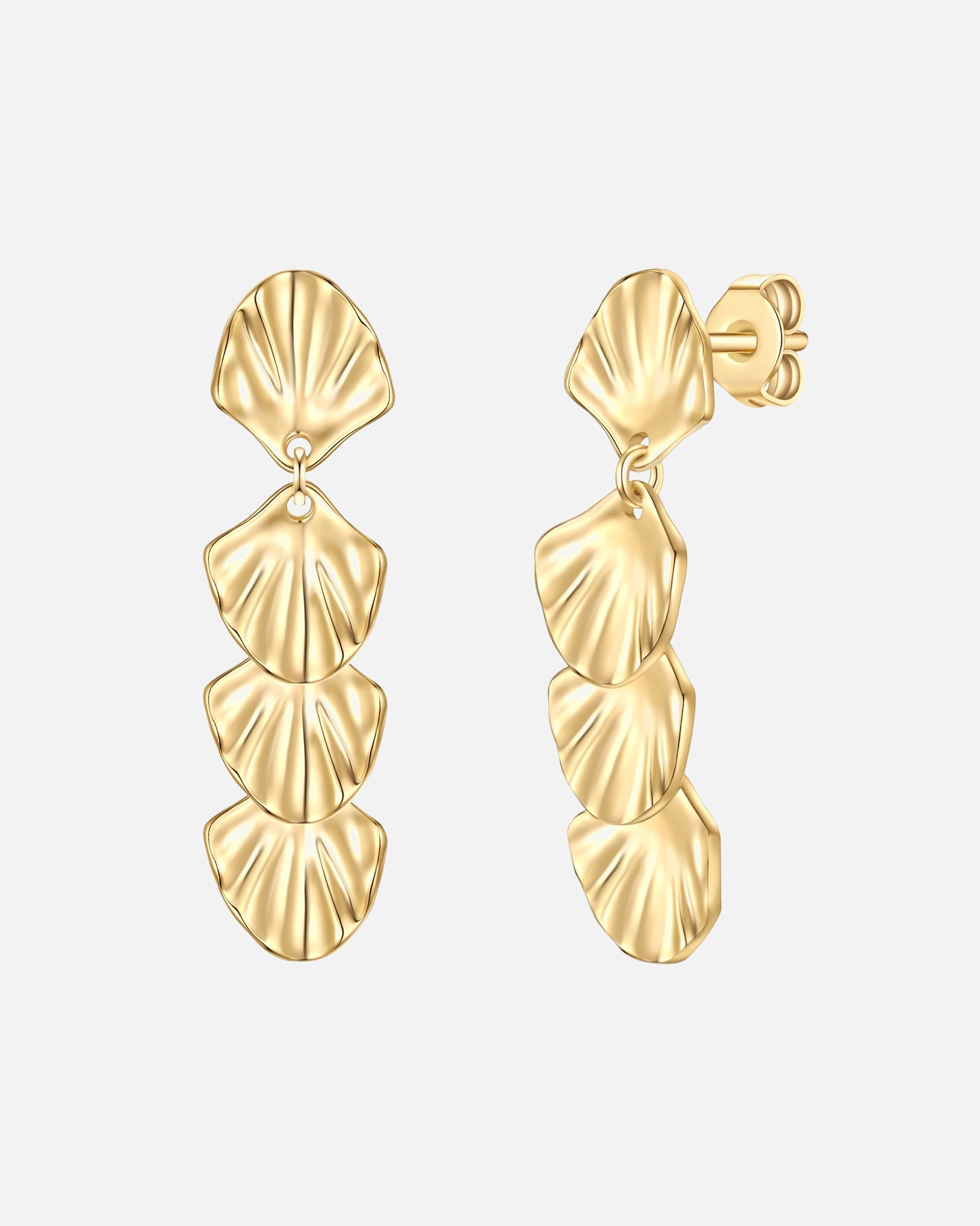 Kolczyki dla Kobieta Yokoamii Kolczyki wiszace z metalowej stopu pozlacane 49,3 mm