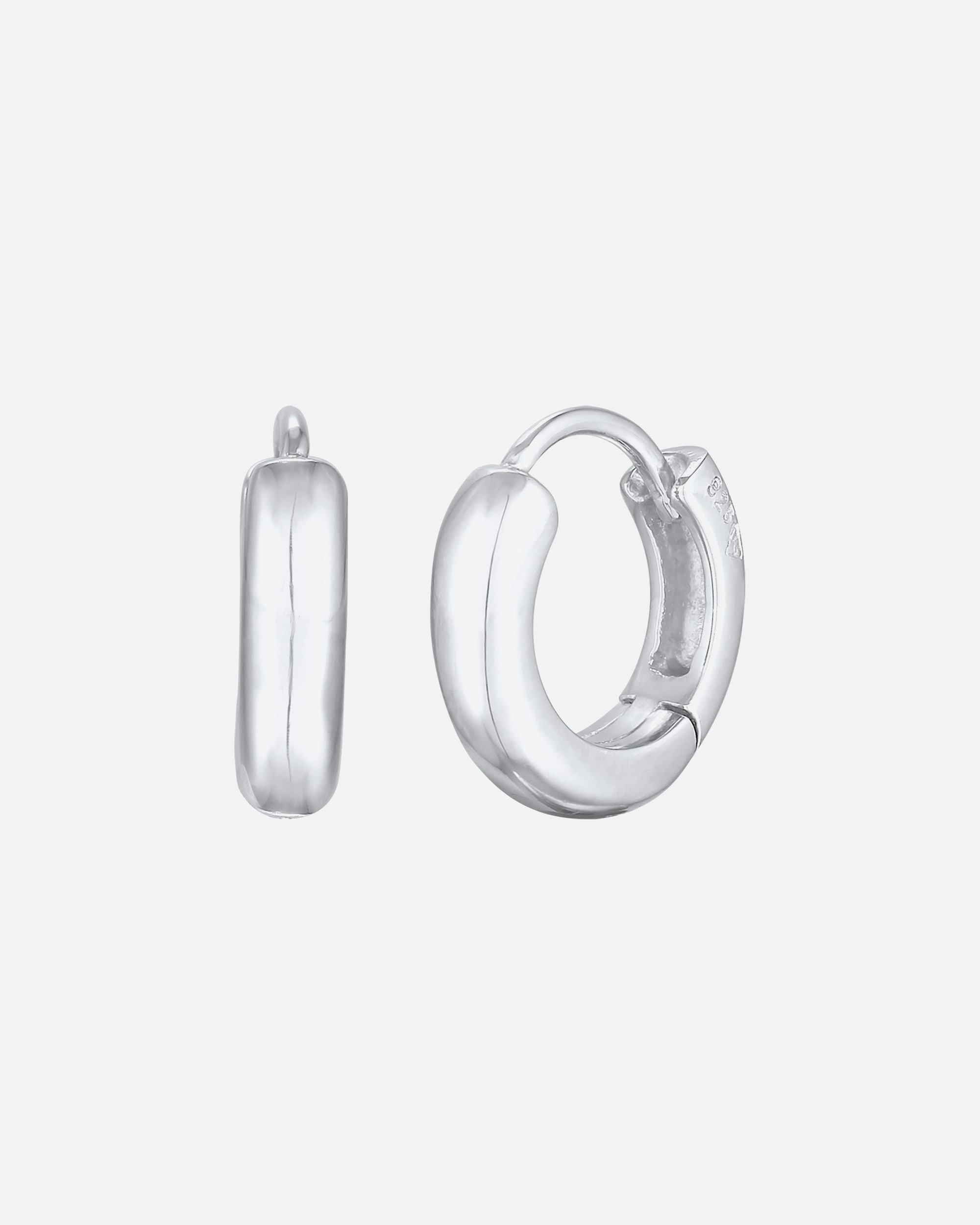 Kolczyki dla Kobieta Elli Damske kreole zawiasy Basic Round ze srebra próby 925 Sterling Silver silberfarben