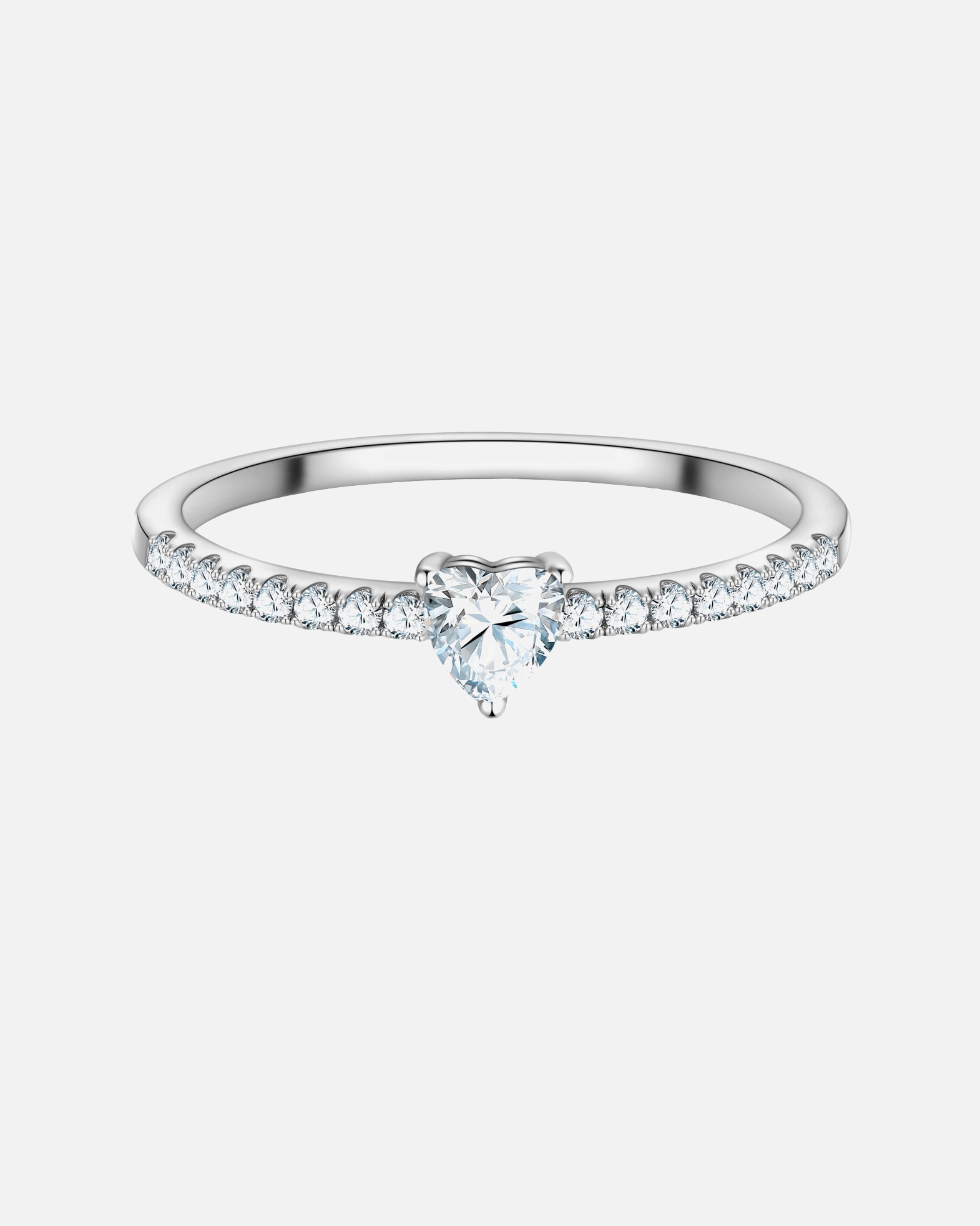 Pierścionek dla Kobieta Trilani Pierscionek Serce z Srebra Sterling w srebrze z Cyrkonia 54