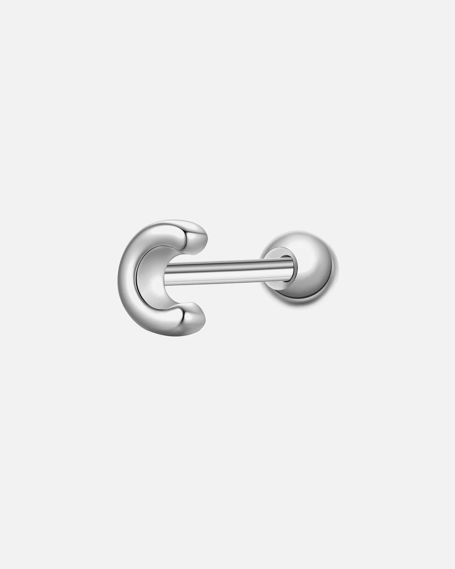 Kolczyki dla Kobieta Glanzstücke München Piercing Litera C ze srebra próby 925 w kolorze srebrnym 4,3 mm