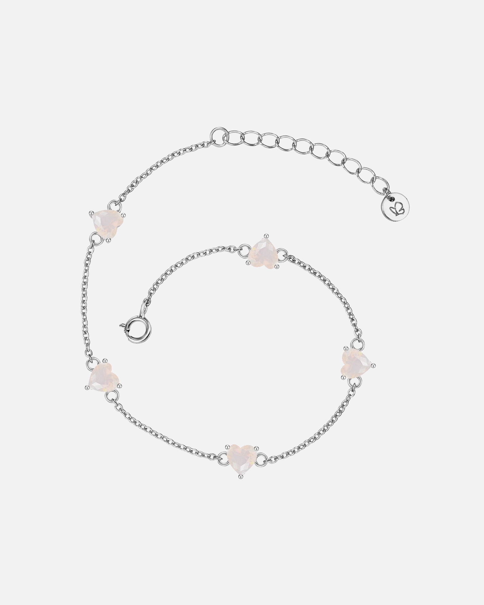 Bransoletka dla Kobieta Bransoletka Serce z Srebro wysokiej próby w Srebrny 17,0 cm Basislänge + 3,0 cm Verlängerung