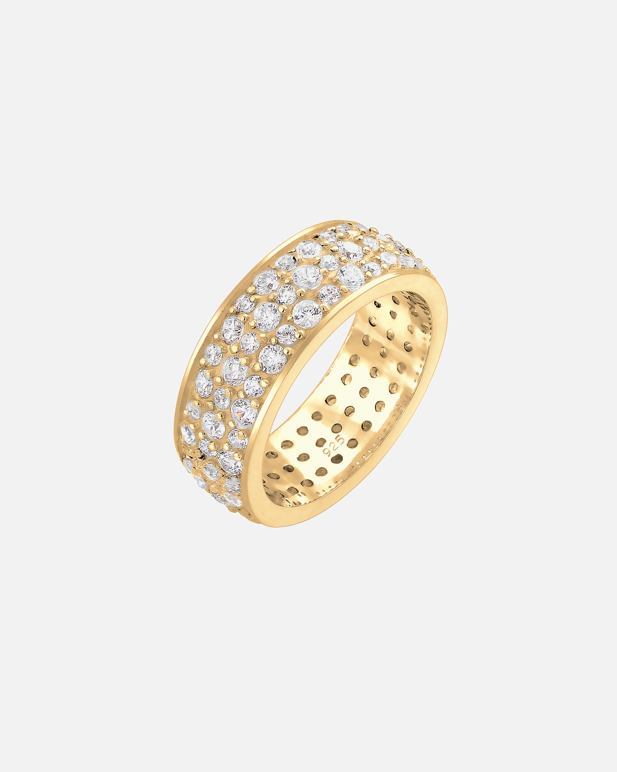 Pierścionek dla Kobieta Damska obrączka Microsetting z kryształami cyrkonii w srebrze próby 925 Sterling Silver 56