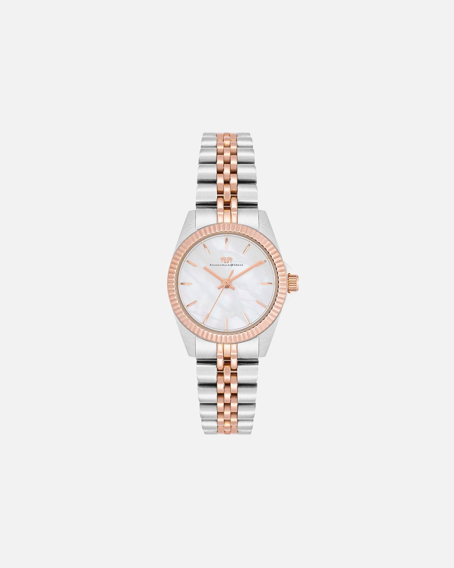 Zegar dla Kobieta Rhodenwald & Söhne Zegarek kwarcowy Cassina Srebro/różowe złoto Stal nierdzewna Srebro/różowe złoto 27,5 mm