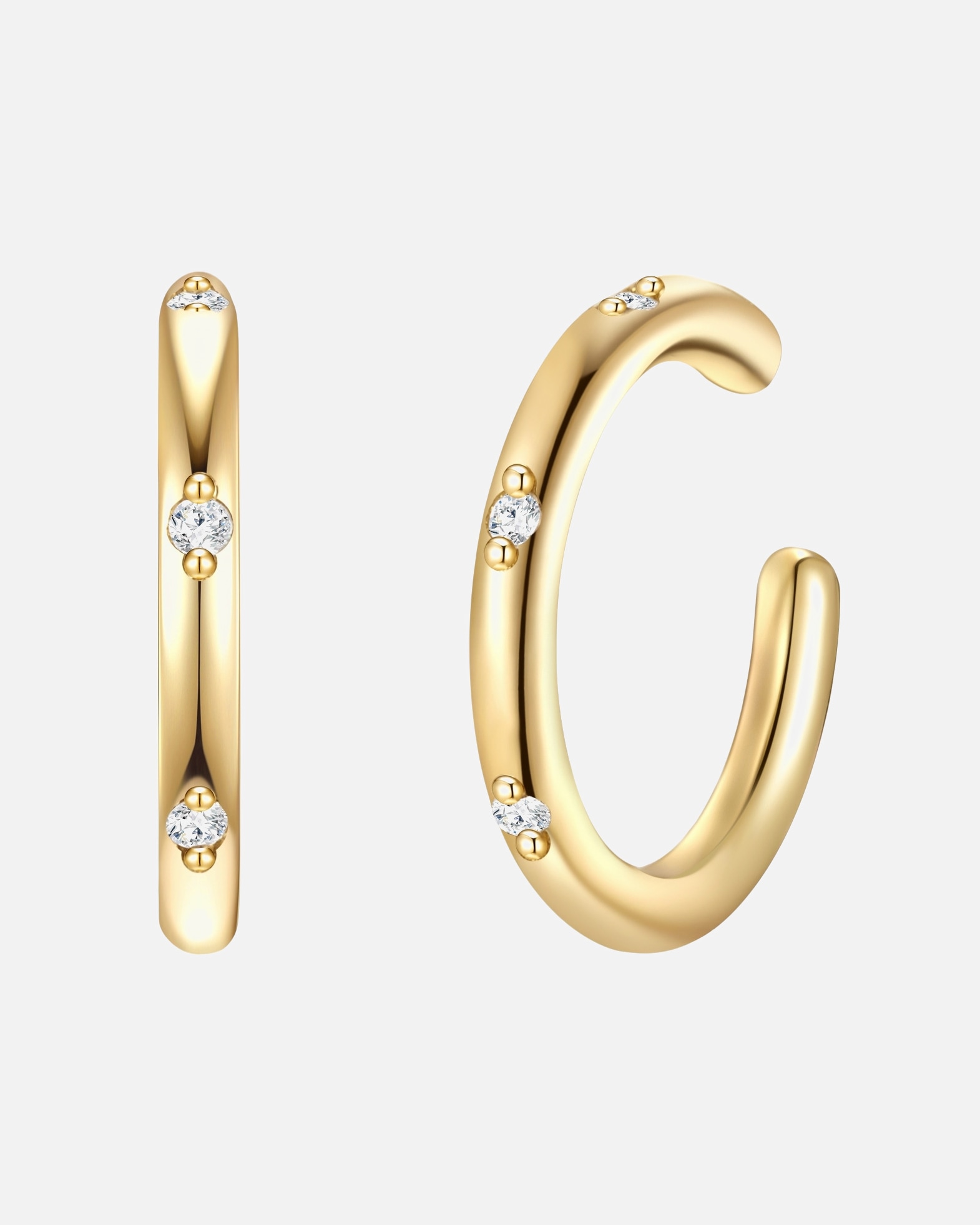 Kolczyki dla Kobieta Kolczyki z Srebro wysokiej próby w Żółte złoto 10,9 mm