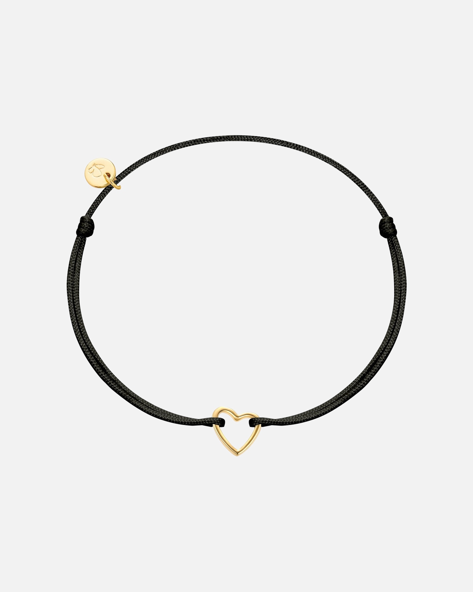 Bransoletka dla Kobieta Bransoletka Serce Tkanina Żółte złoto 15,0 - 22,0 cm, flexibel einstellbar