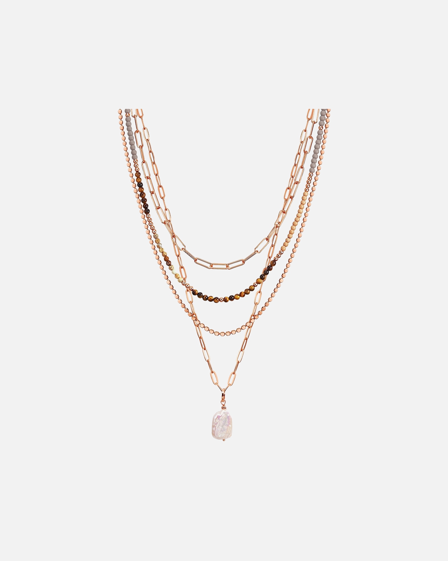 Naszyjnik dla Kobieta Stop metali KamieŃ naturalny Perła hodowlana słodkowodna 43,0/46,0/52,0/58,0 cm