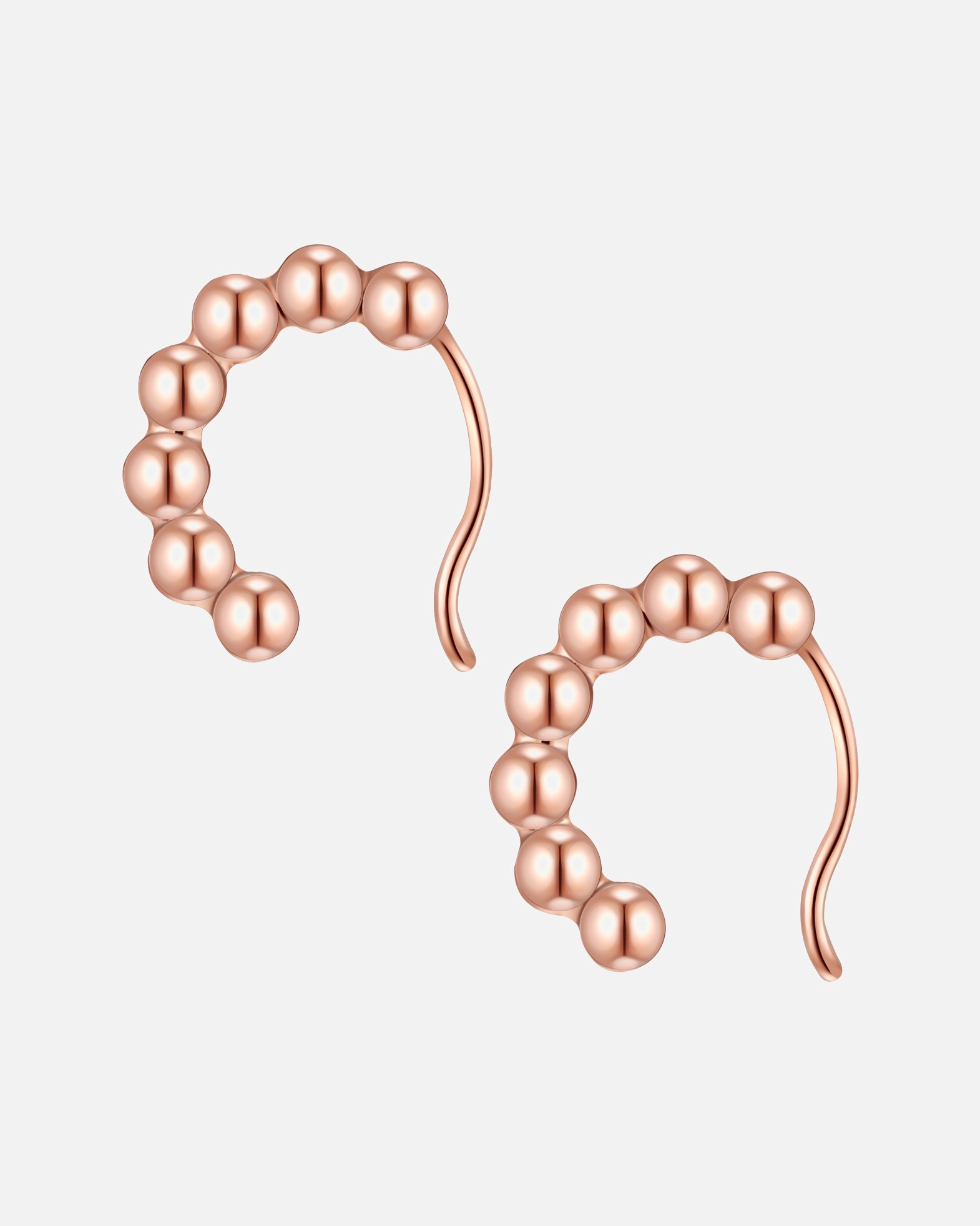 Obrączki dla Kobieta Lulu & Jane Kolczyki Mosiadz Różowy złoty 15,9 mm