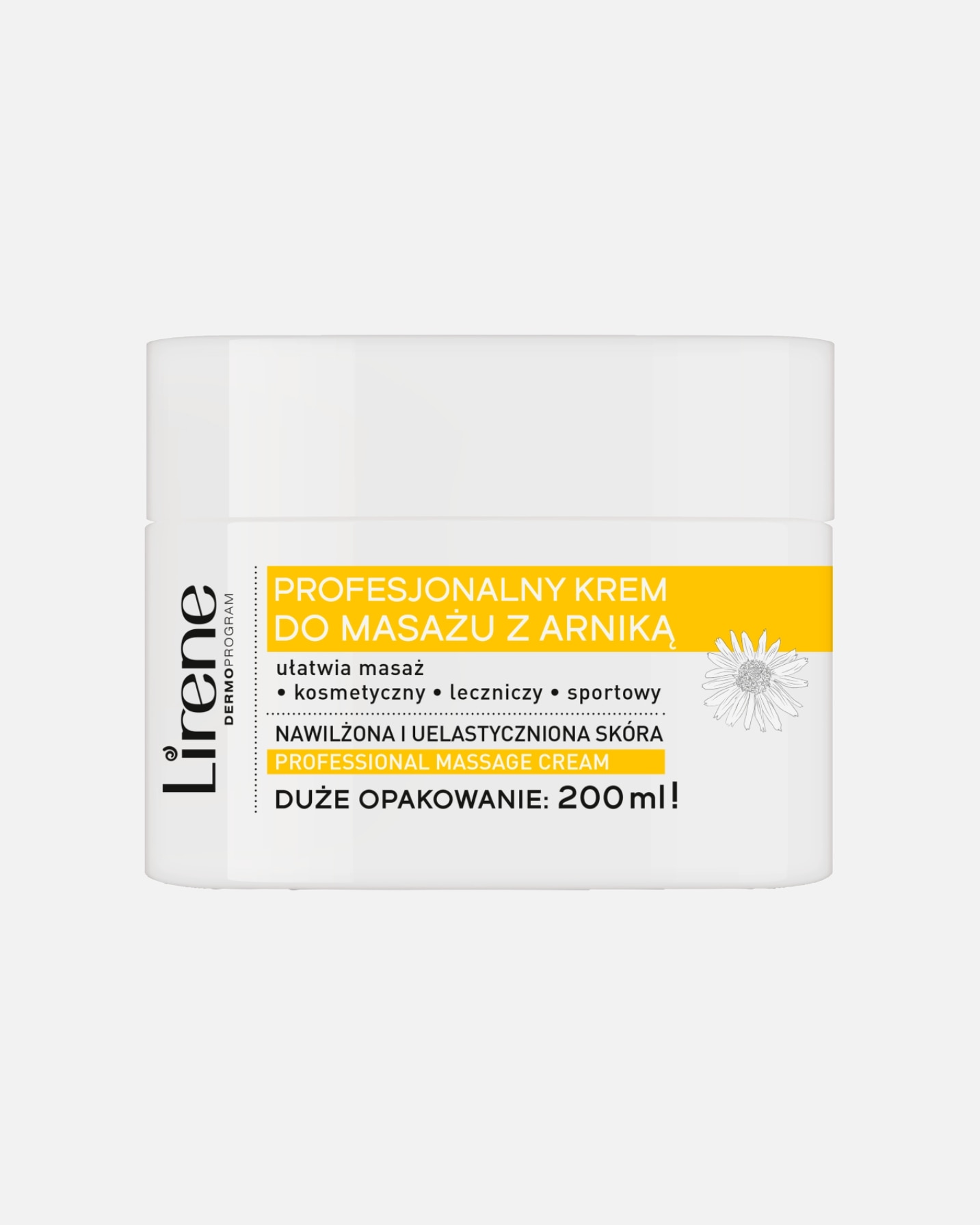 Krem do ciała dla Unisex Lirene Professional Massage Cream 200 ml