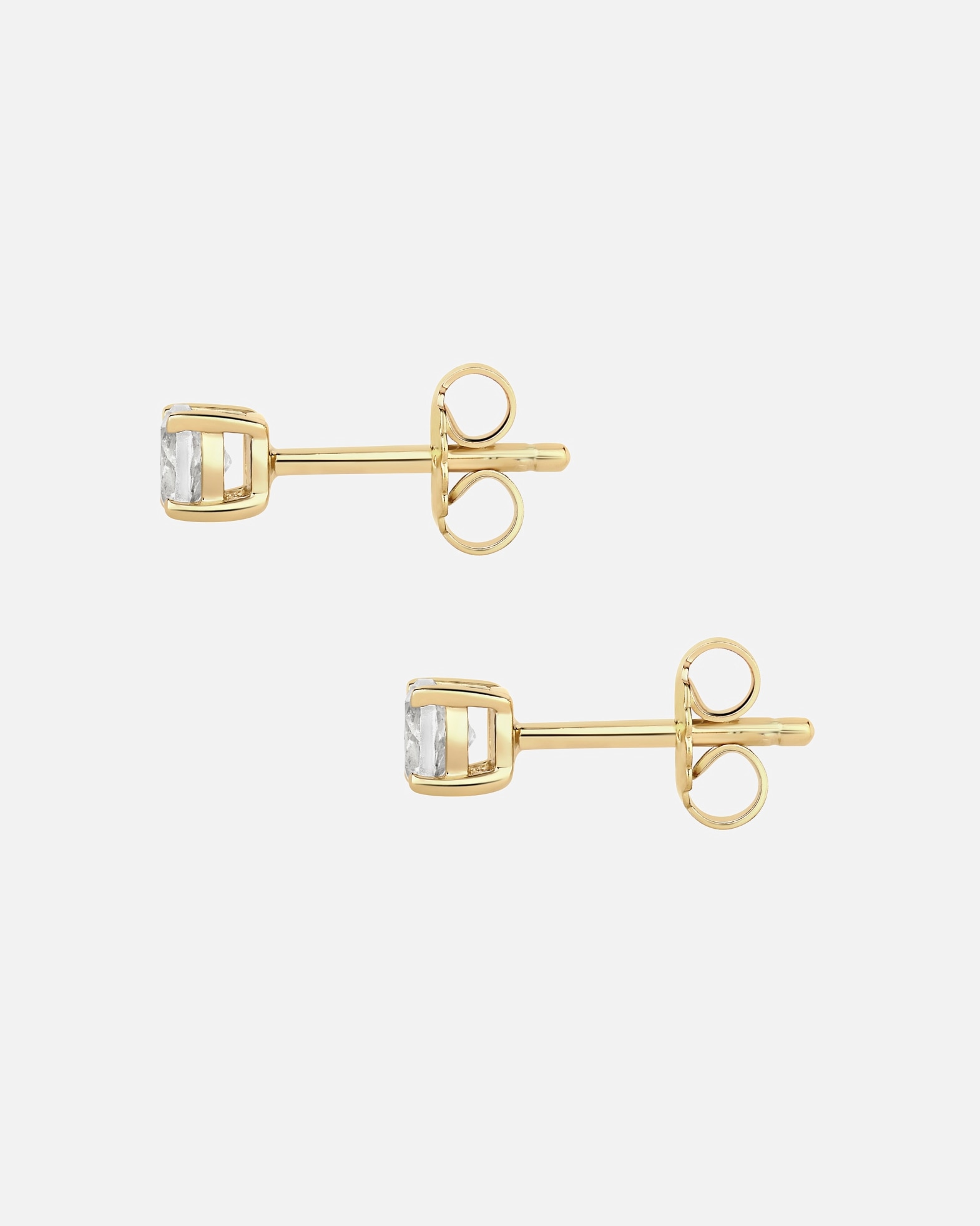 Kolczyki dla Kobieta Glanzstücke München Kolczyki sztyfty ze srebra próby 925 w zlocie zóltym z topazem 4,1 mm
