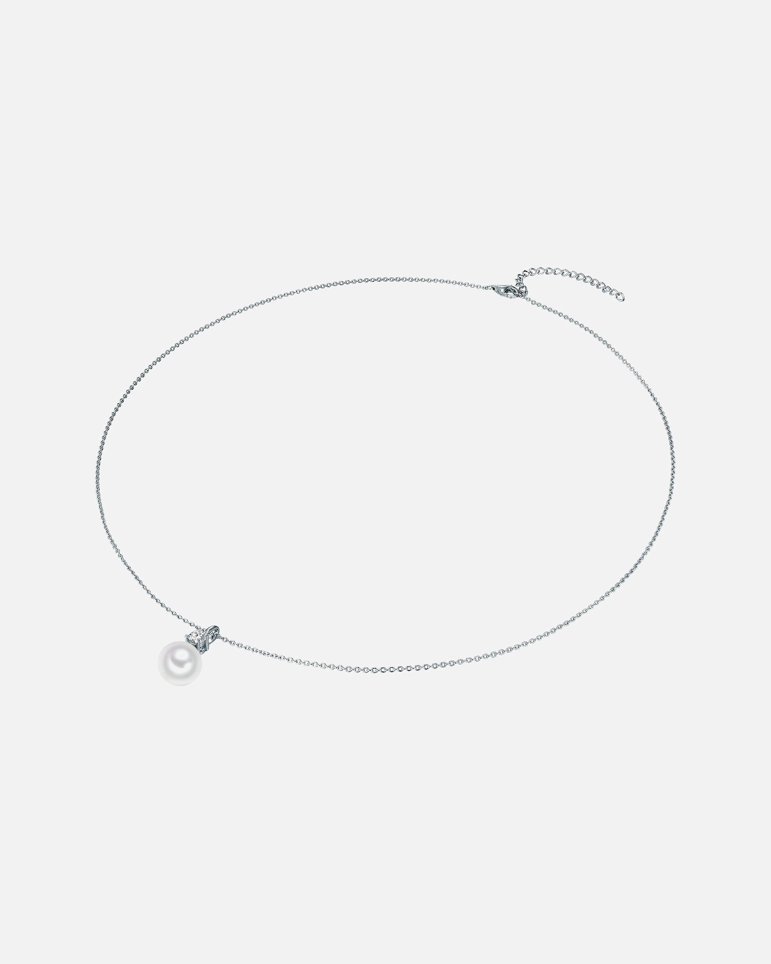 Naszyjnik dla Kobieta Lulu & Jane Srebro wysokiej pr óby Cyrkonia Sztuczna perła 40 cm + 5 cm