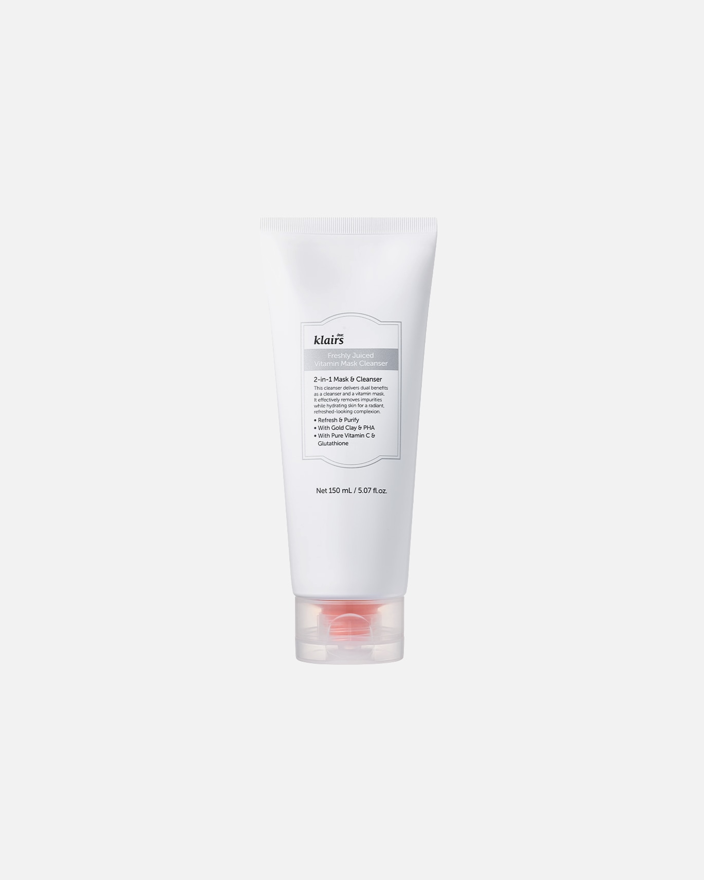 Pianka do mycia twarzy dla Unisex Dear Klairs Freshly Juiced Vitamin Mask Cleanser 150 ml