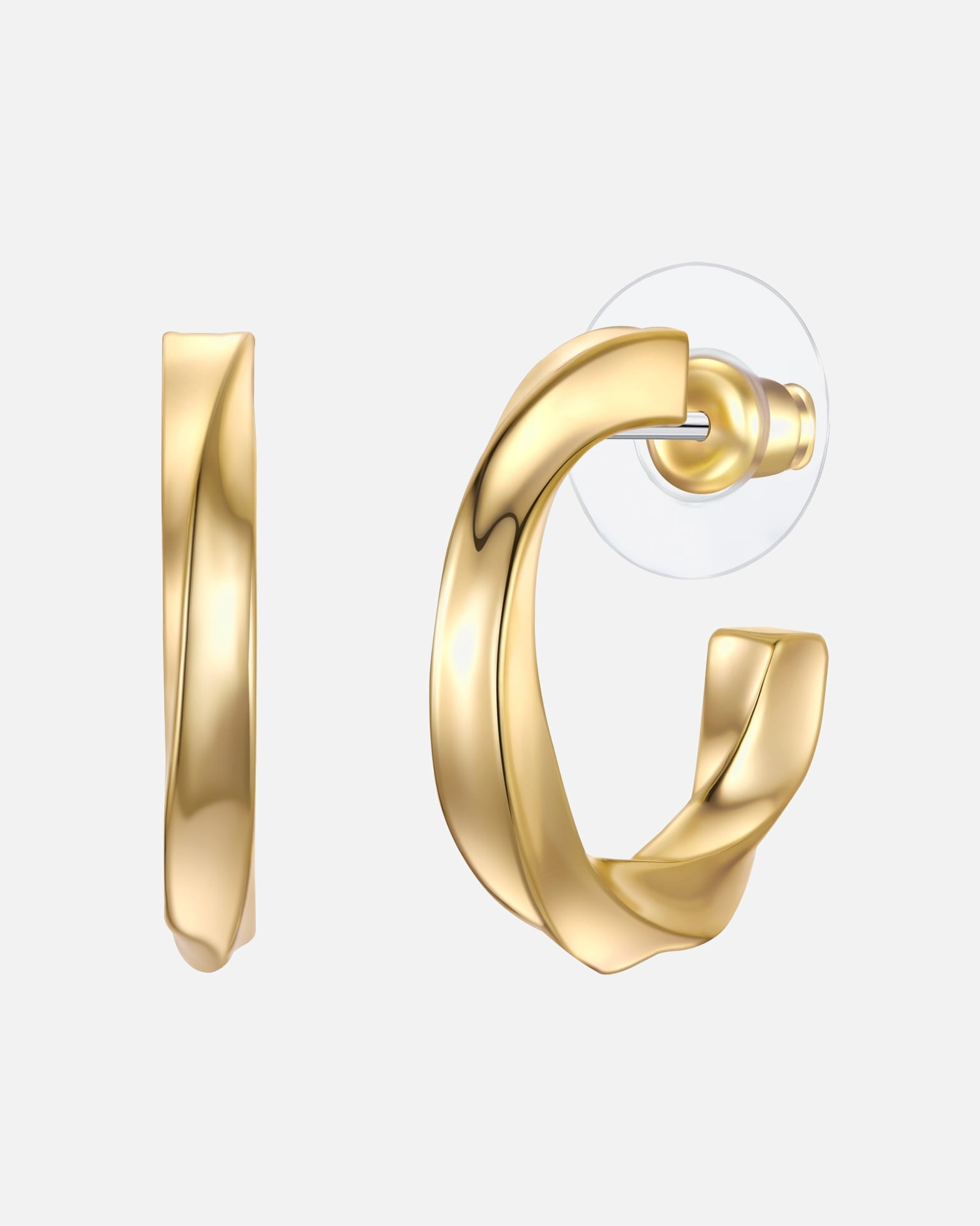 Obrączki dla Kobieta Yokoamii Kolczyki z Stop metali w Żółte złoto 28,3 mm