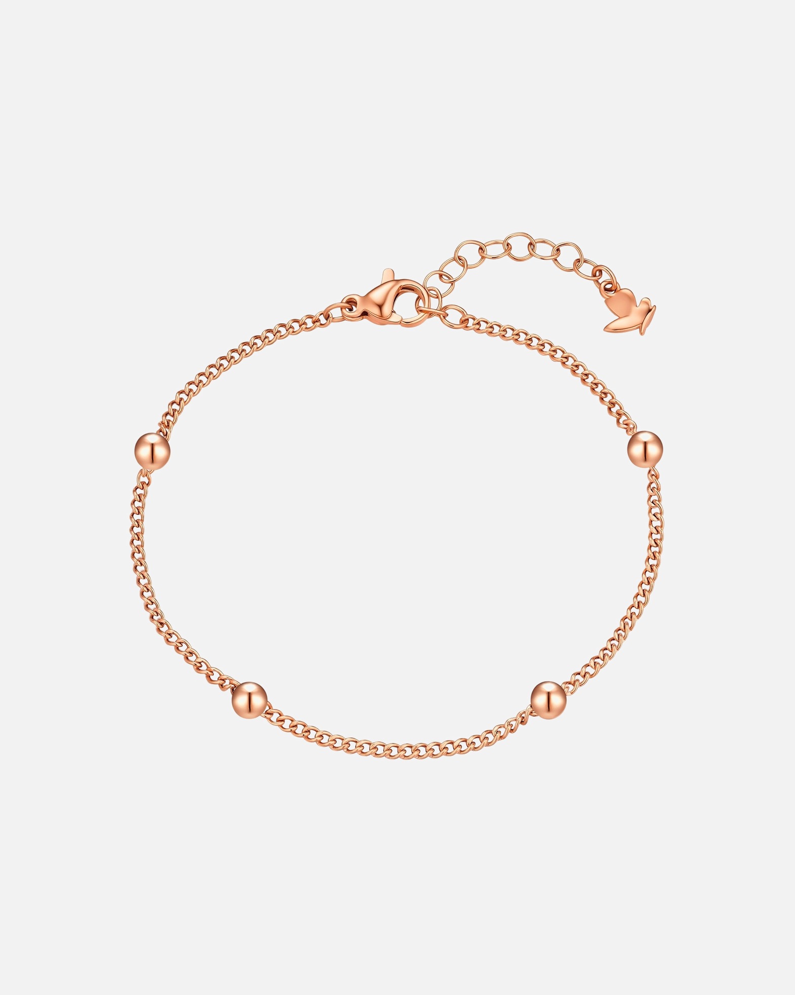 Bransoletka dla Kobieta Glanzstücke München Bransoletka ze stali nierdzewnej w kolorze Rózowego Zlota 17,0 cm Basislänge + 3,0 cm Verlängerung