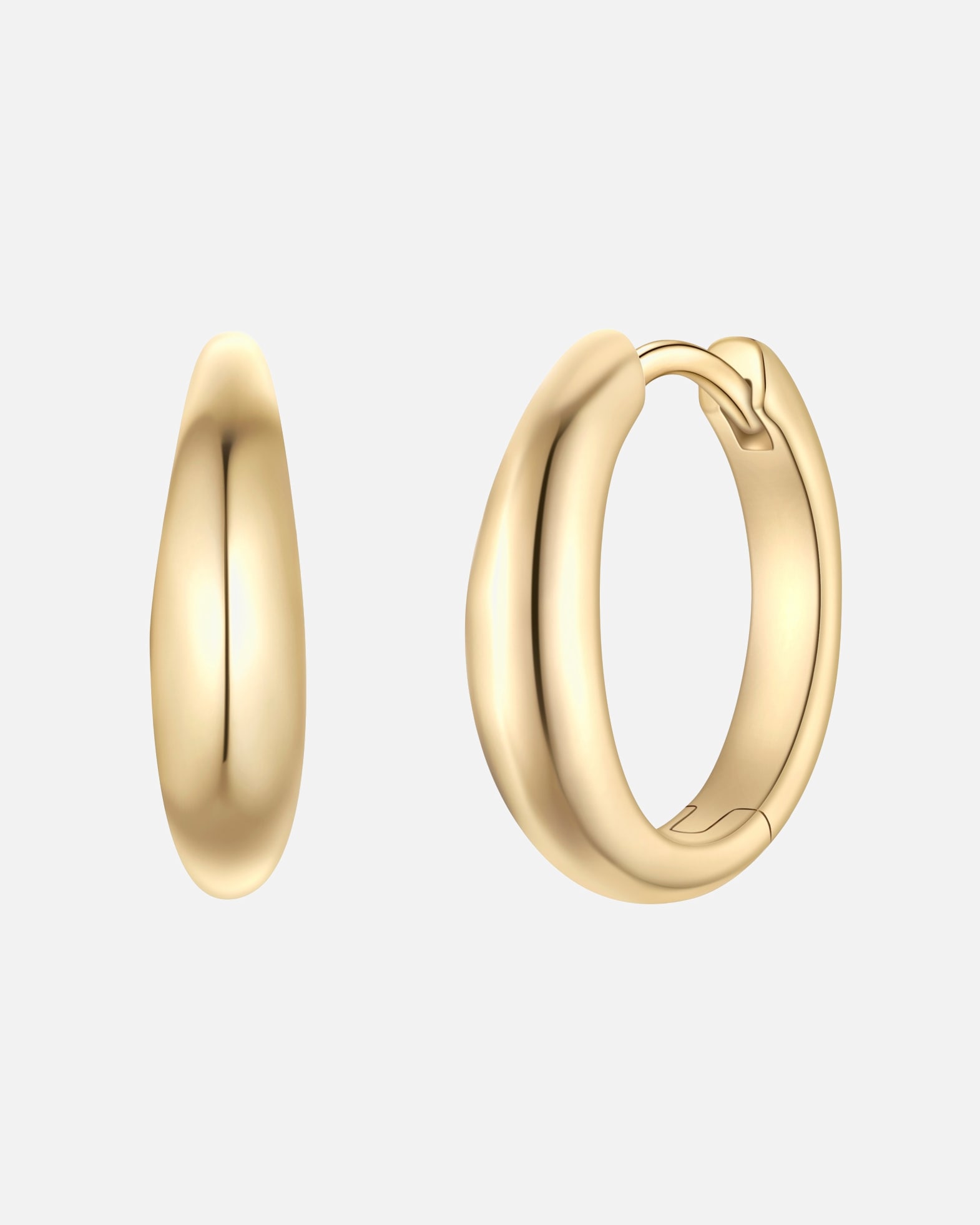 Obrączki dla Kobieta Glanzstücke München Kolczyki kola ze srebra próby 925 w kolorze zlotym 13,8 mm