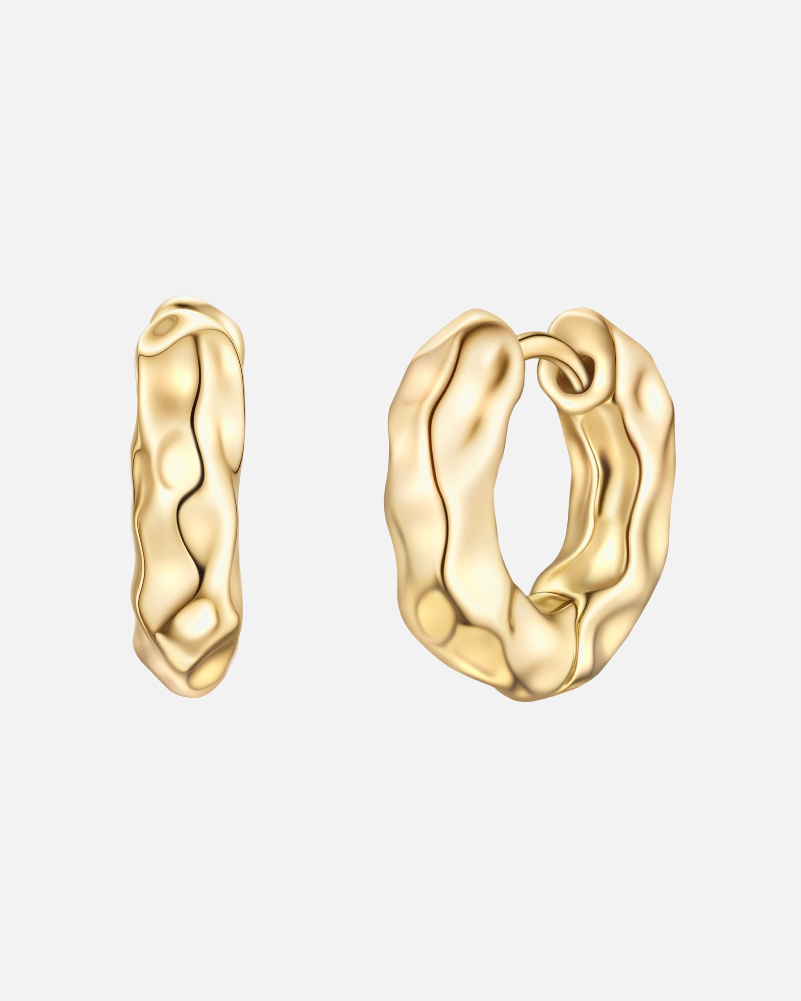 Obrączki dla Kobieta Yokoamii Kolczyki z mosiadzu w zlocie 16,4 mm