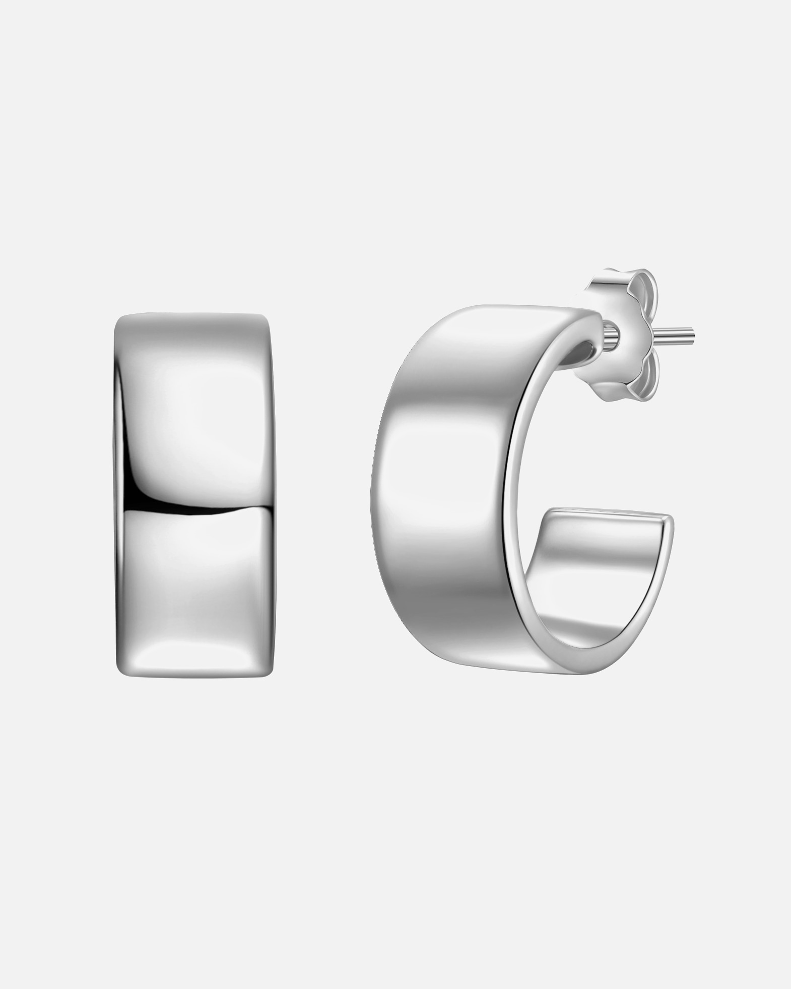 Obrączki dla Kobieta Kolczyki z Srebro wysokiej próby w Srebrny 12,5 mm