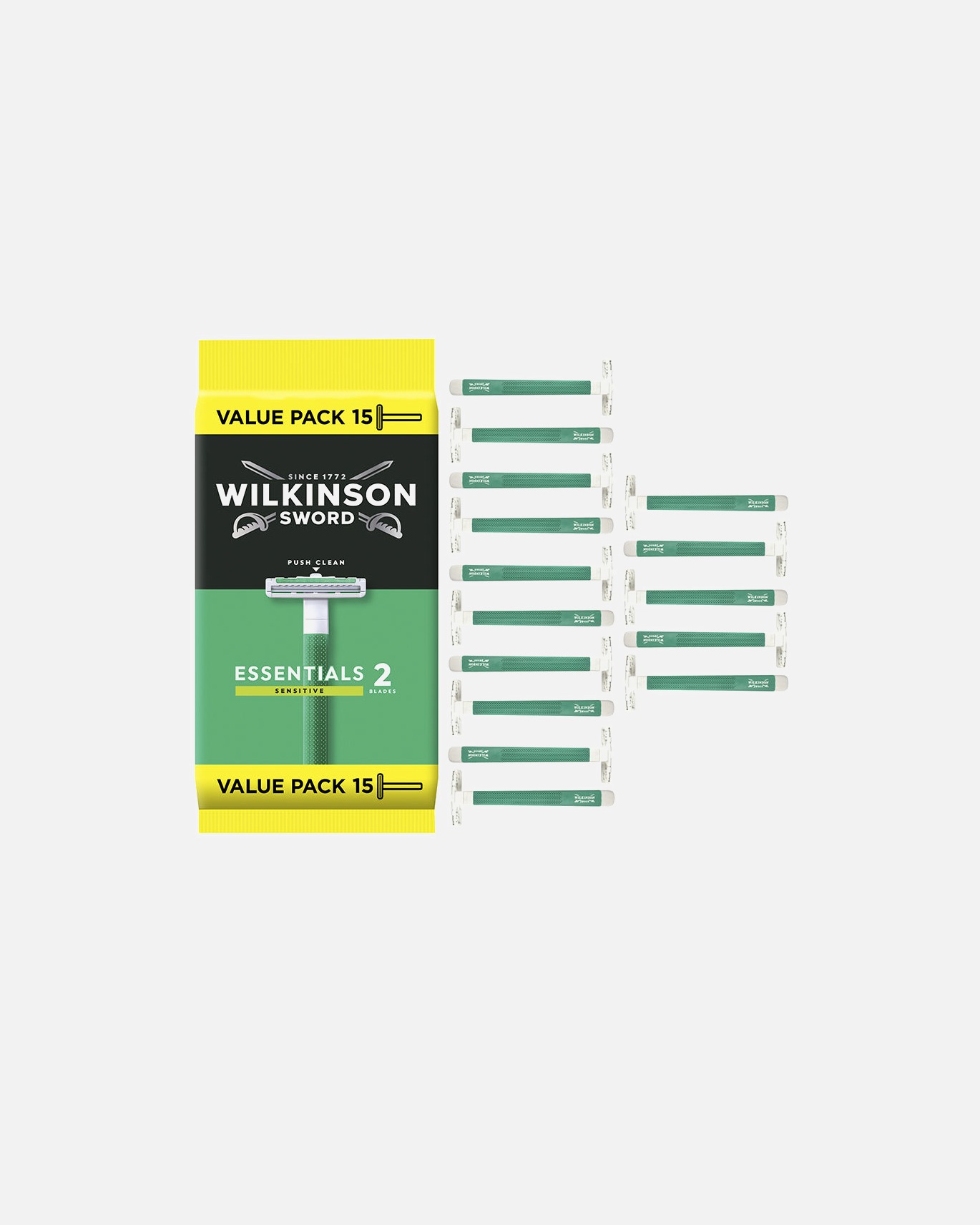 Brzytwa dla Mężczyzna Wilkinson ESSENTIALS 2 maszynki jednorazowe do golenia SENSITIVE 1 sztuka