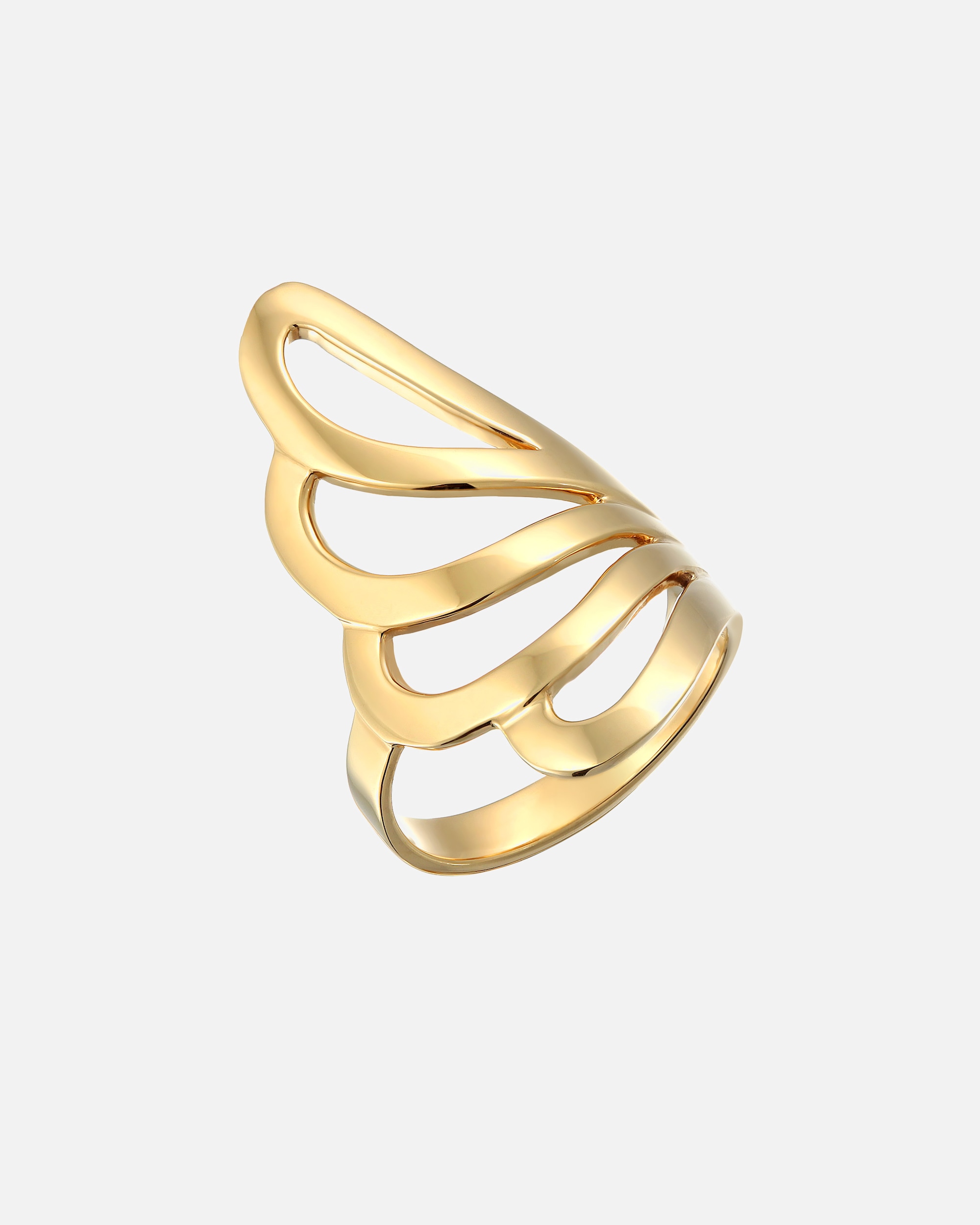 Pierścionek dla Kobieta Nenalina Damski Statement Basic Fala Geo ze srebra próby 925 Sterling Silver 58