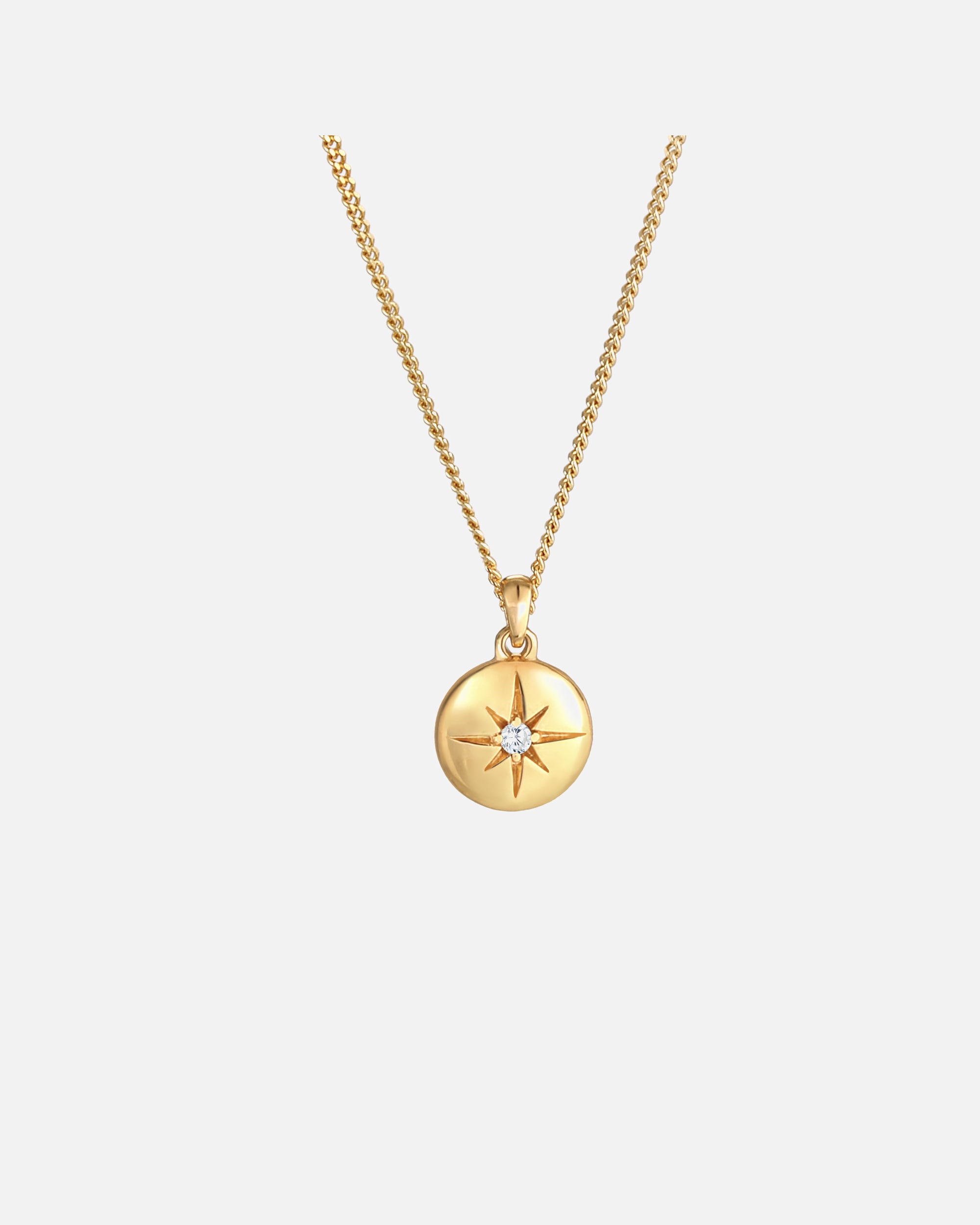 Naszyjnik dla Kobieta Elli Damski wisiorek gwiazda z kryształami cyrkonii w pozłacanym srebrze próby 925 Sterling Silver goldfarben