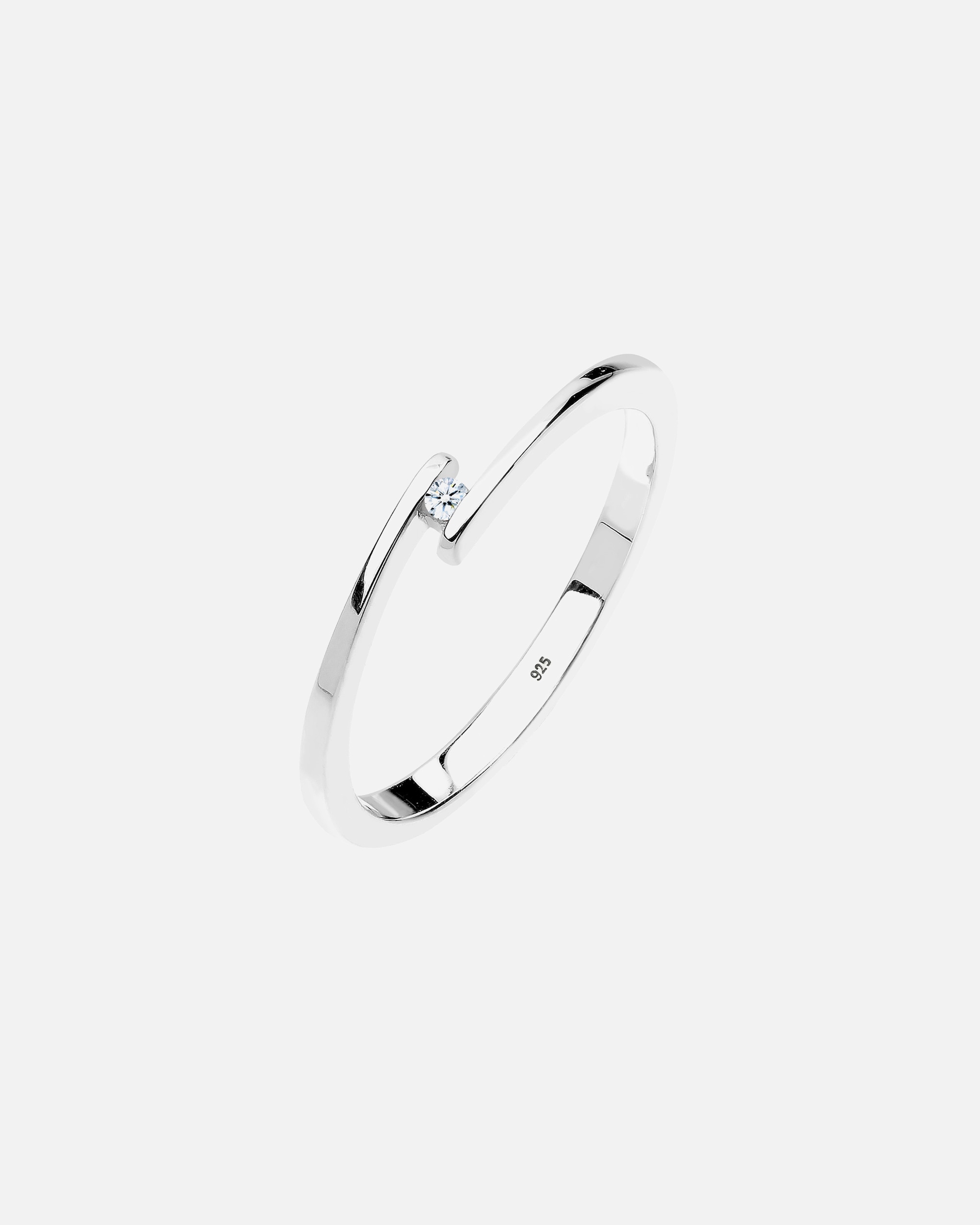 Pierścionek dla Kobieta Elli DIAMONDS Damskie zaręczyny z diamentem (0.015 ct.) w srebrze 925 Sterling Silver 56