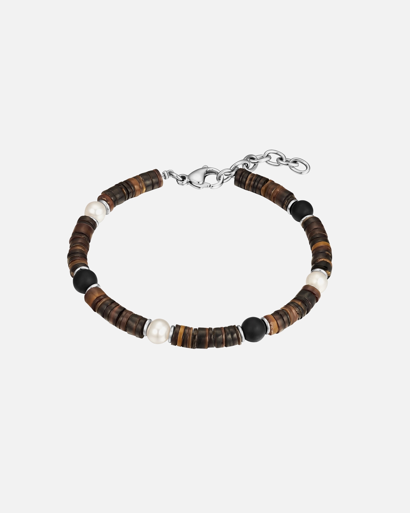 Bransoletka dla Mężczyzna Bransoletka Stal nierdzewna Srebrny 19,0 cm Basislänge + 3,0 cm Verlängerung