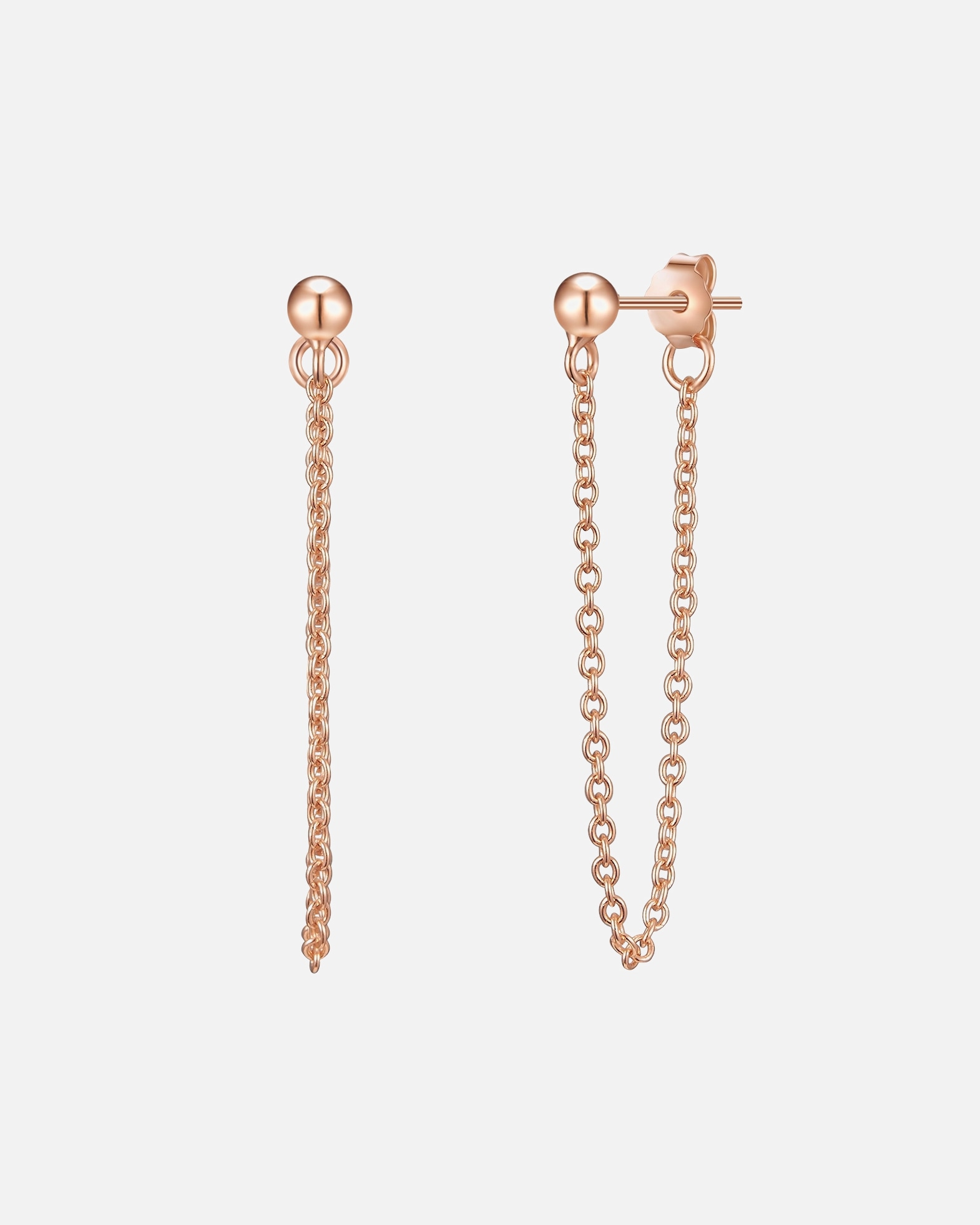 Kolczyki dla Kobieta Kolczyki z Srebro wysokiej próby w Różowy złoty 32,7 mm