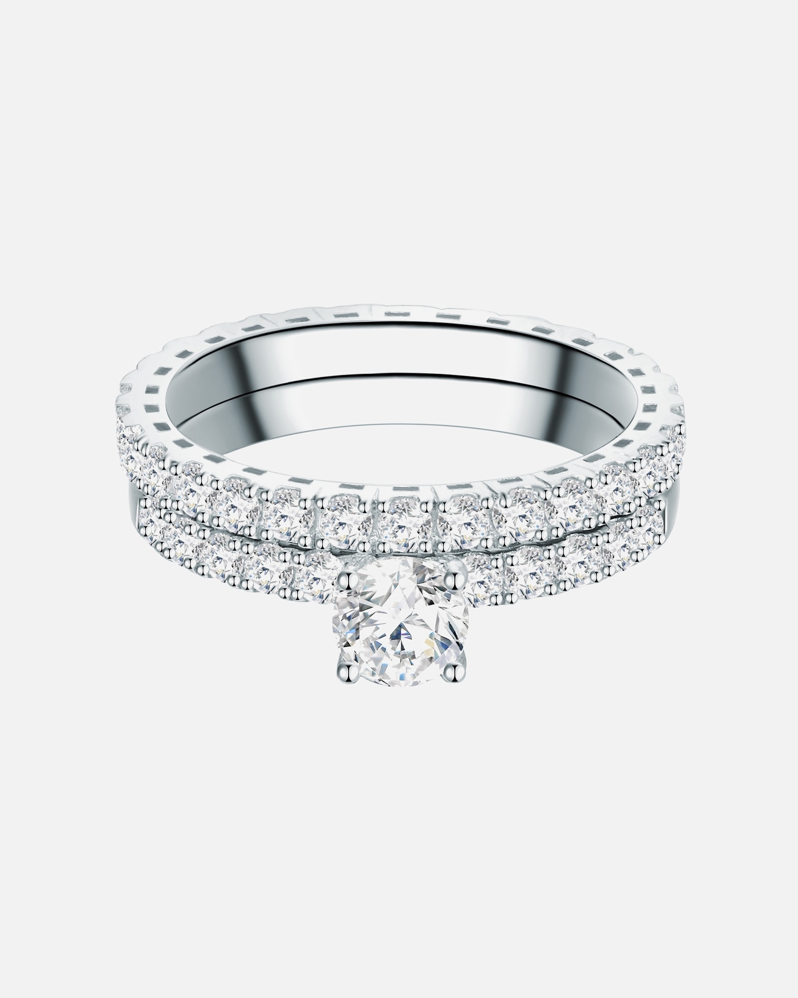 Pierścionek dla Kobieta Trilani Srebrny pierścionek srebro wysokiej próby Cyrkonia srebrny 50