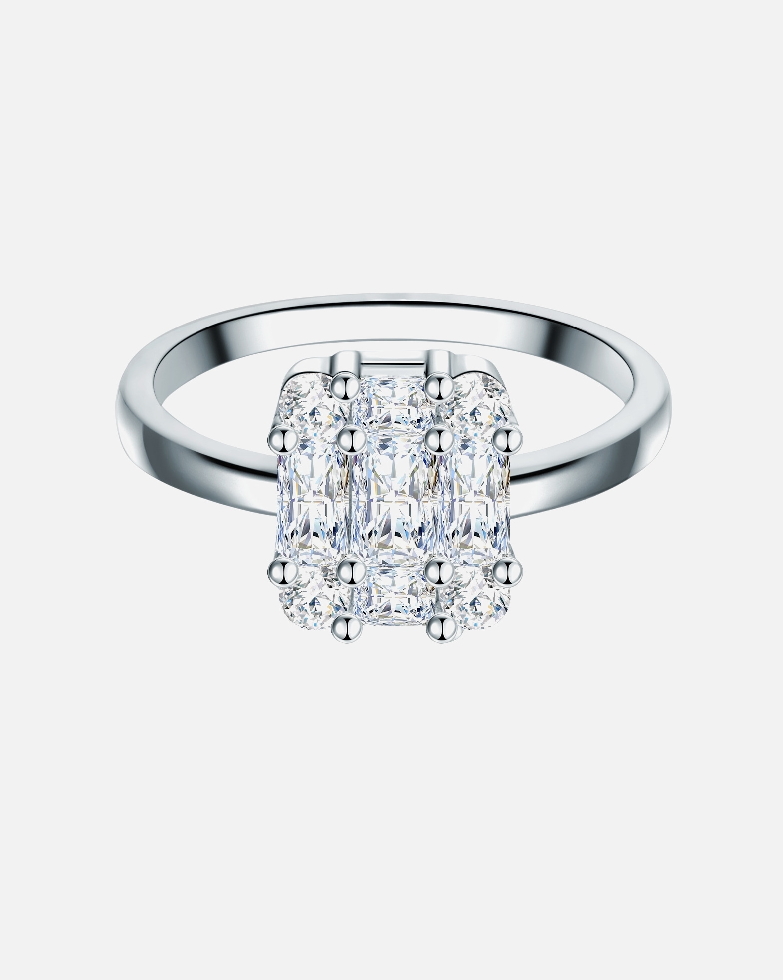 Pierścionek dla Kobieta Trilani Srebrny pierścionek srebro wysokiej próby Cyrkonia srebrny 50