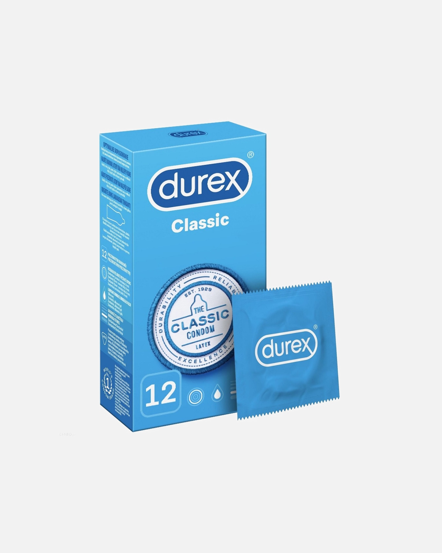 Prezerwatywa dla Unisex Durex Classic 12 szt