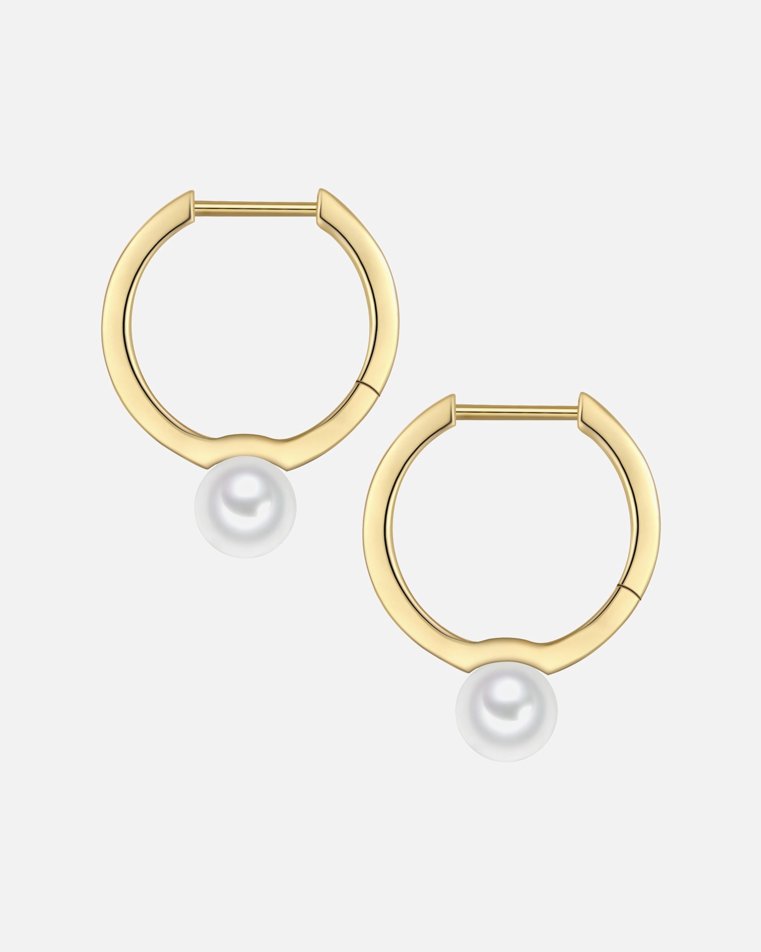 Obrączki dla Kobieta Rafaela Donata Kolczyki z Srebra Sterling w zlocie z perla muszlowa 22,3 mm