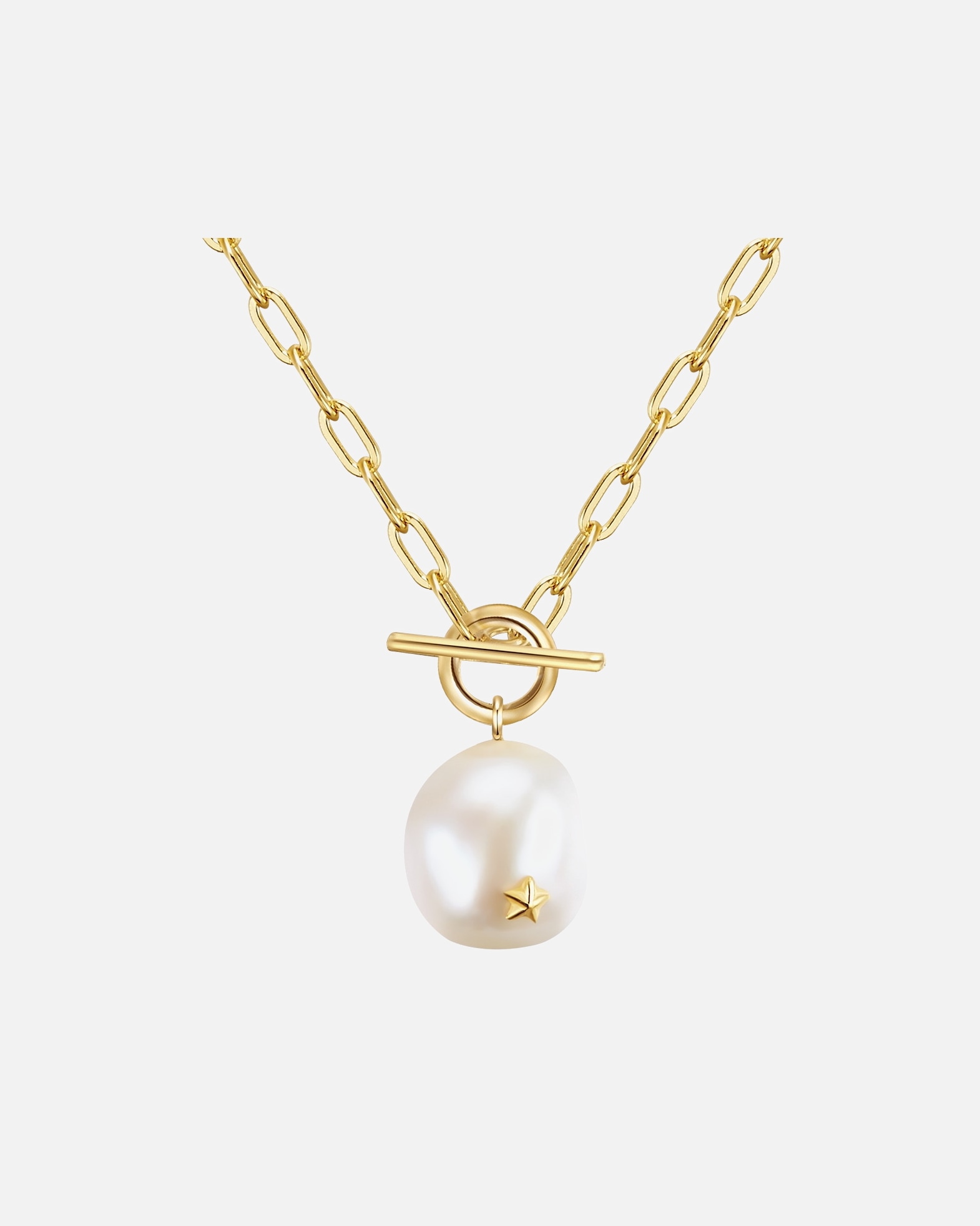 Naszyjnik dla Kobieta Glanzstücke München Naszyjnik srebrny srebro wysokiej próby Perła hodowlana słodkowodna żółte złoto 45,0 cm