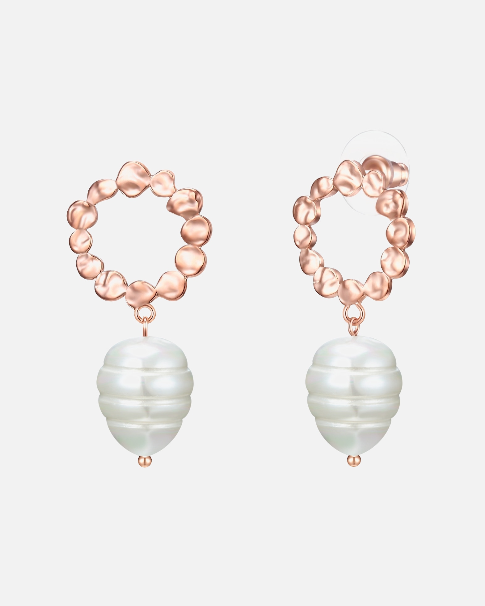 Kolczyki dla Kobieta Lulu & Jane Kolczyki z Mosiadz w Różowy złoty 42,7 mm