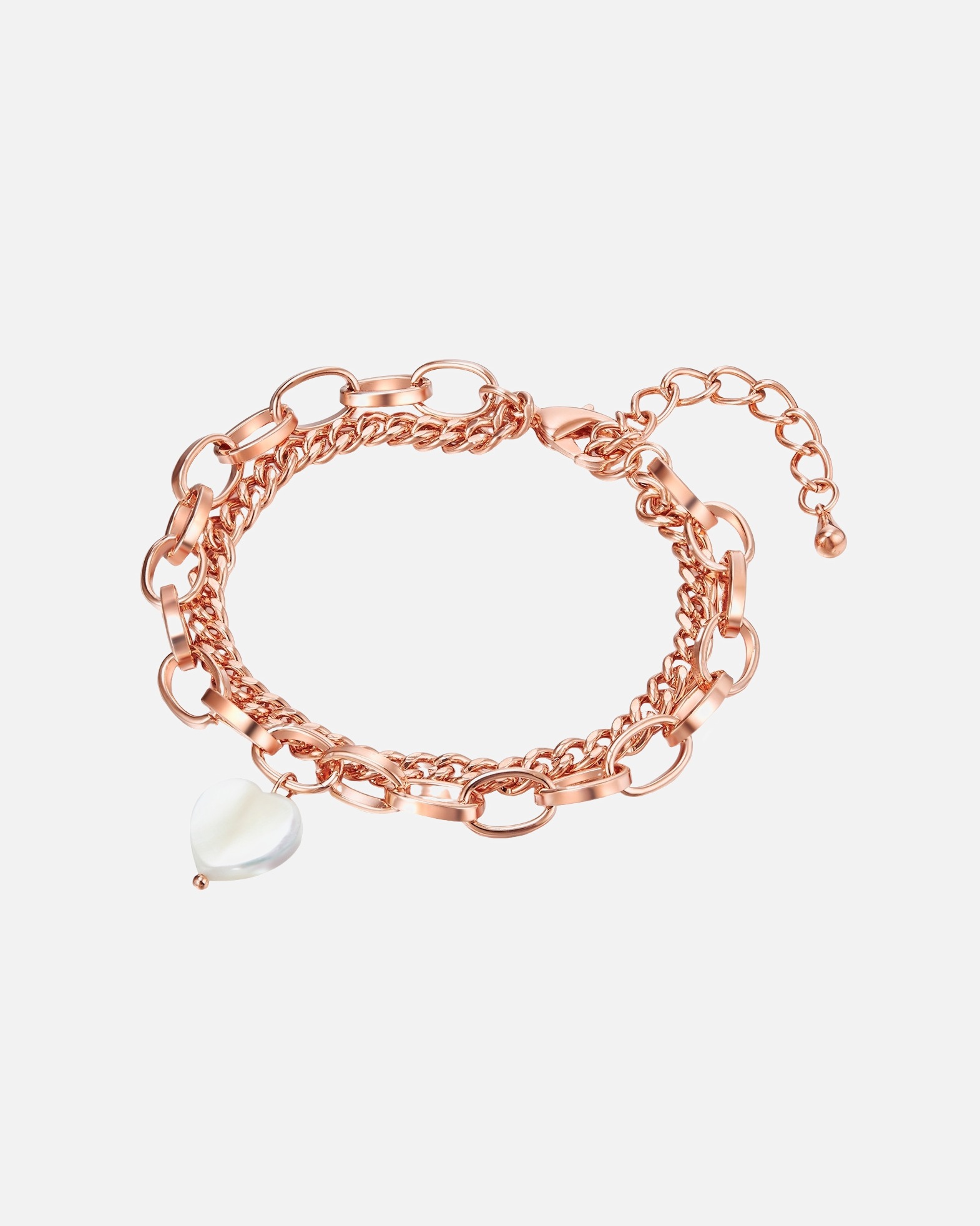 Bransoletka dla Kobieta Bransoletka z Mosiadz w Różowy złoty 19,0 cm Basislänge + 5,0 cm Verlängerung