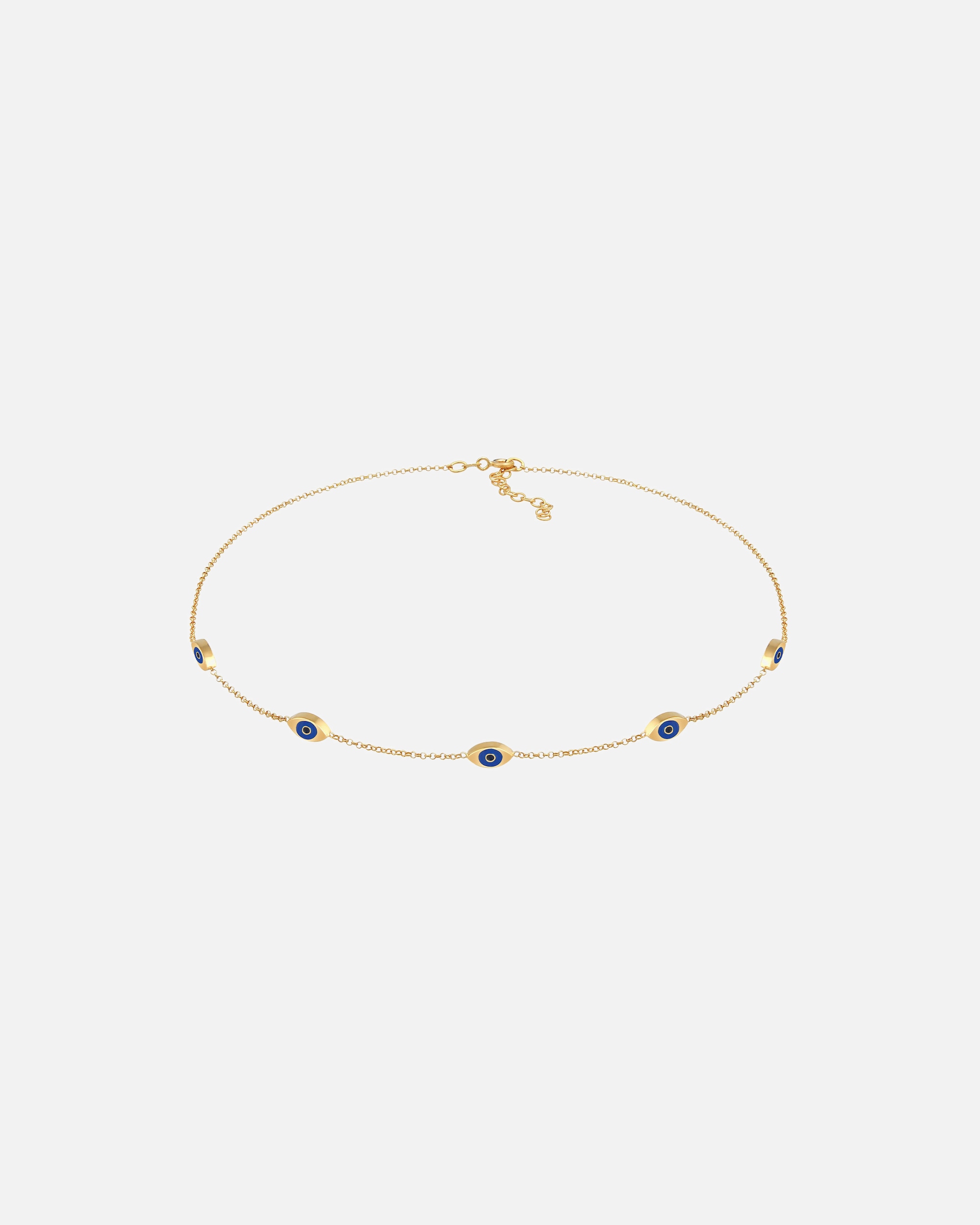 Naszyjnik dla Kobieta Elli Ladies Choker Evil Eye Trend Blogger z emalią w pozłacanym srebrze 925 Sterling Silver goldfarben