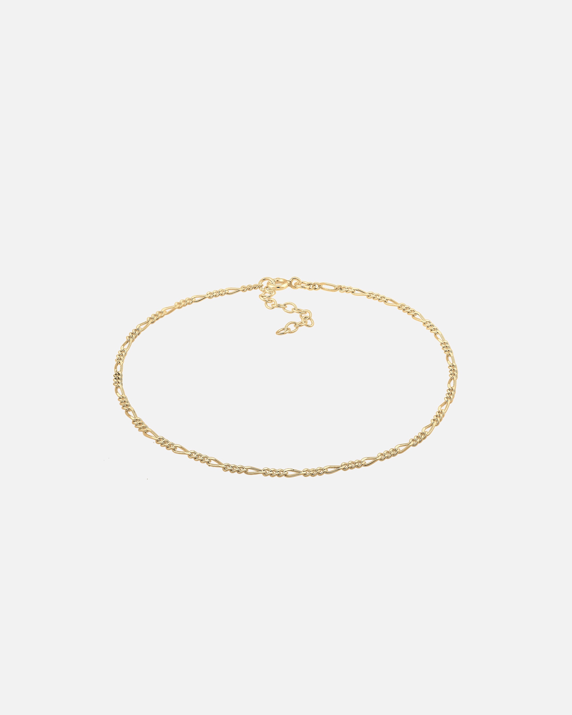 Biżuteria na stopy dla Kobieta Elli Damska bransoletka na kostkę Figaro Timeless Basic ze srebra próby 925 Sterling Silver 28