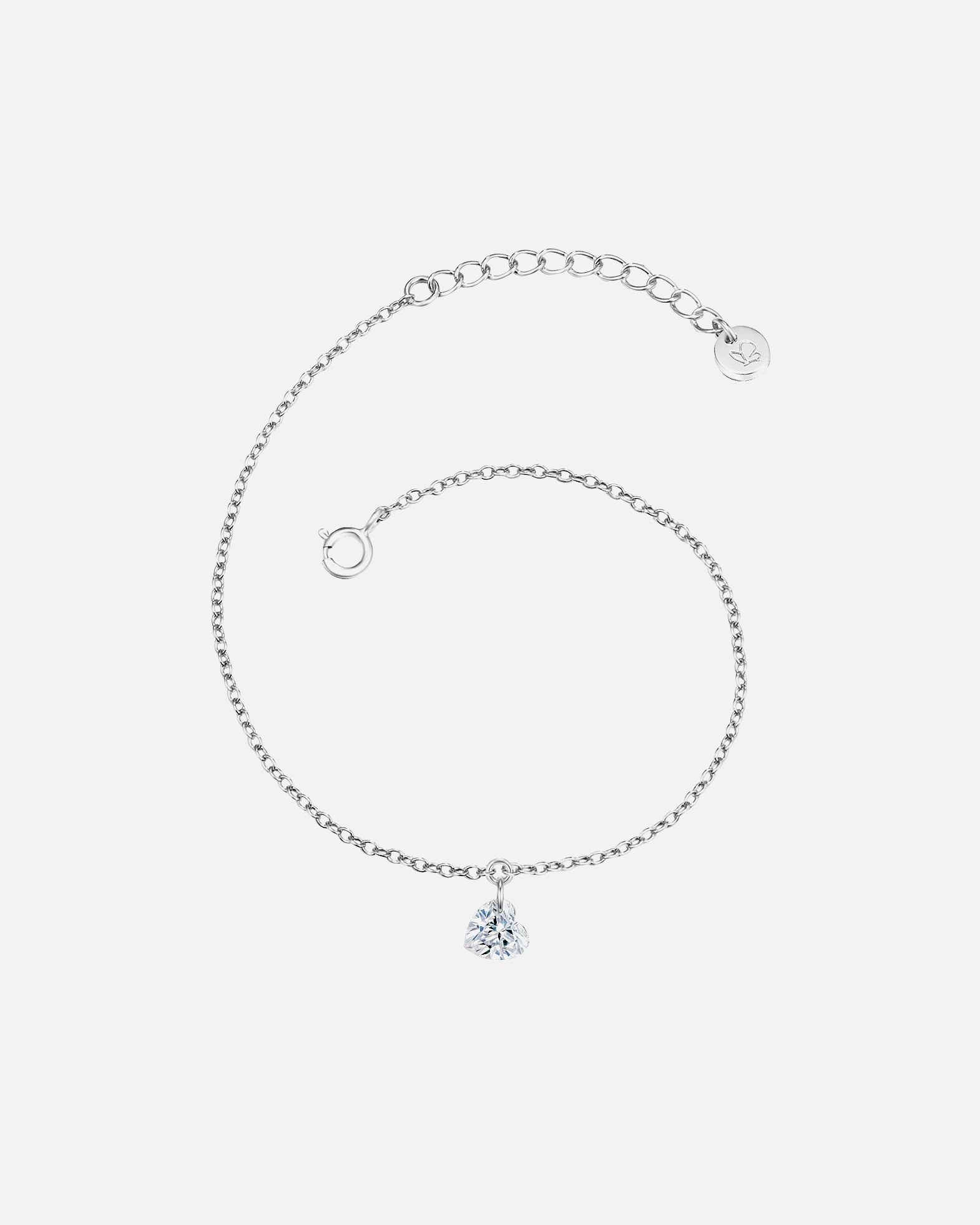 Bransoletka dla Kobieta Glanzstücke München Srebrna bransoleta Serce srebro wysokiej próby Topaz srebrny 17,0 cm Basislänge + 3,0 cm Verlängerung