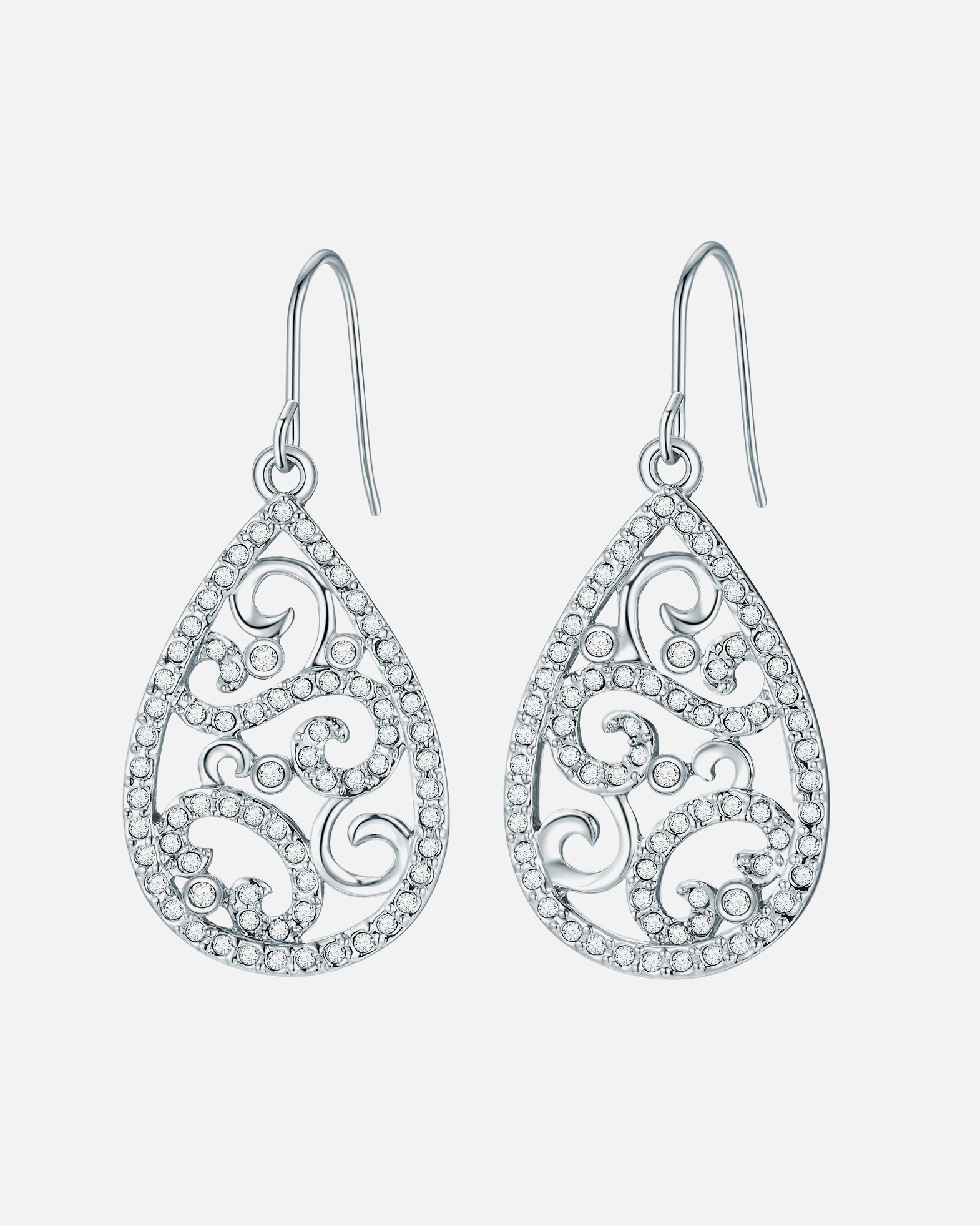 Kolczyki dla Kobieta Stop metali Zdobienie kryształkami Swarovski® 39,0 mm