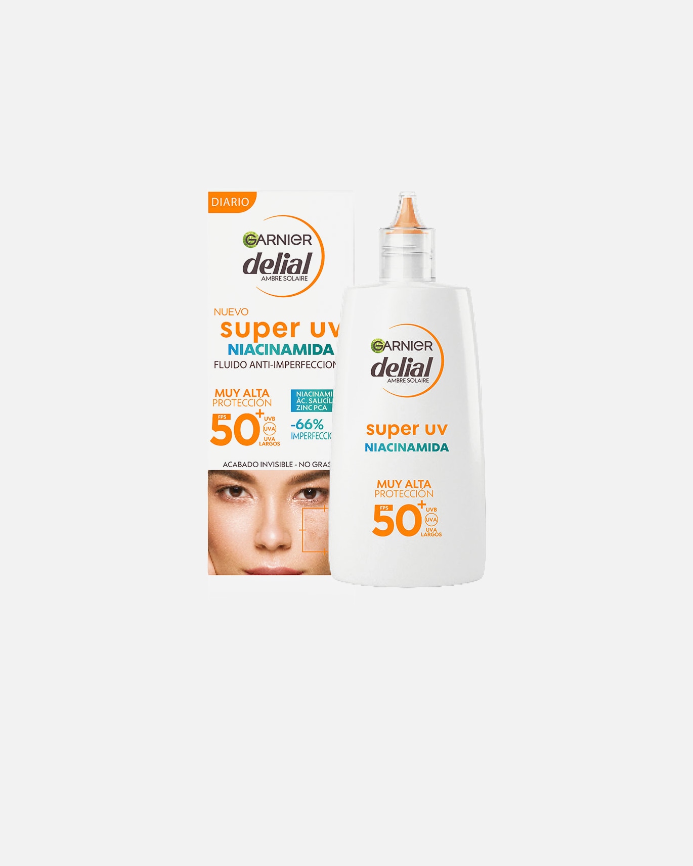Krem do opalania dla Kobieta Garnier DELIAL SUPER UV niacynamid przeciw niedoskonałościom SPF50+ 40 ml
