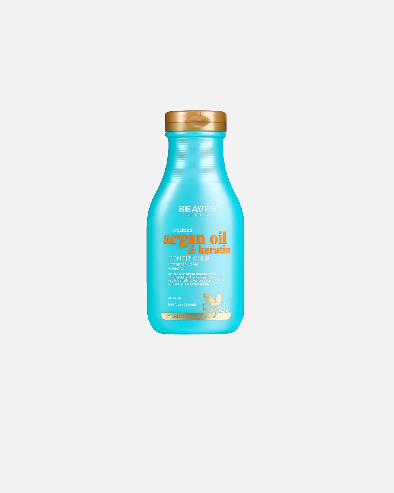Odżywka do włosów do spłukiwania dla Unisex Beaver Odżywka naprawcza z olejkiem arganowym i keratyną 350 ml