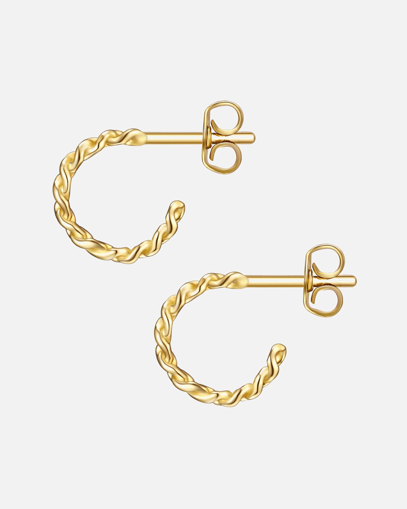 Kolczyki dla Kobieta Glanzstücke München Srebrne kolczyki kreole srebro wysokiej próby żółte złoto 10,2 mm