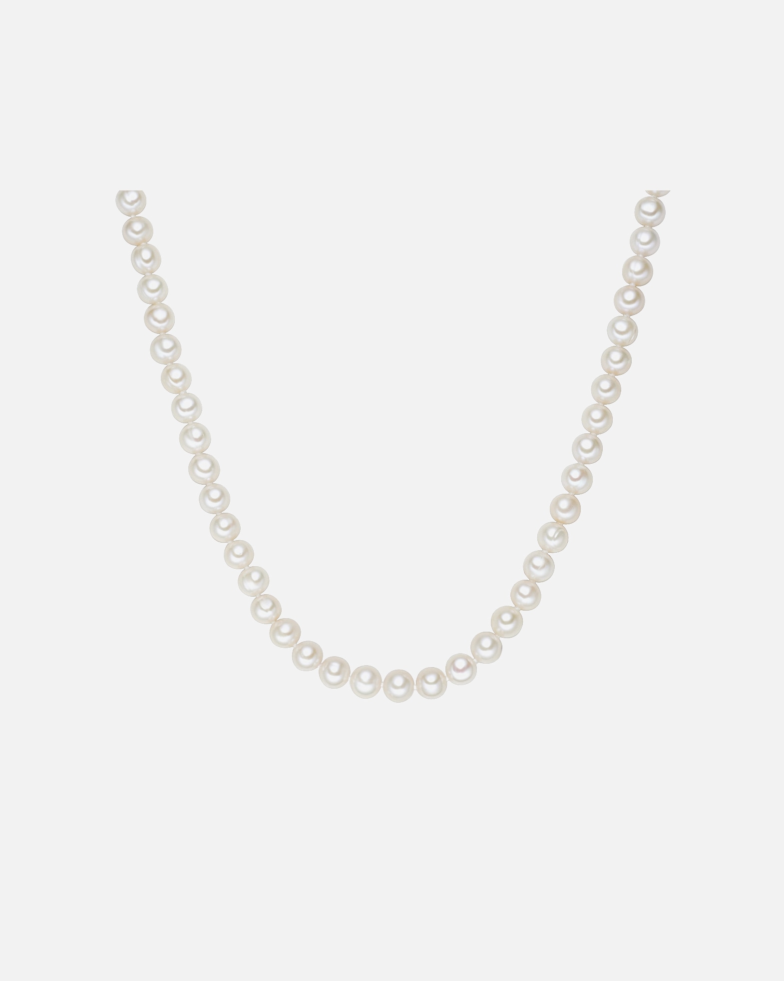 Naszyjnik dla Kobieta Valero Pearls Naszyjnik z pereł srebro wysokiej próby Perła hodowlana słodkowodna srebrny 45 cm + 5 cm